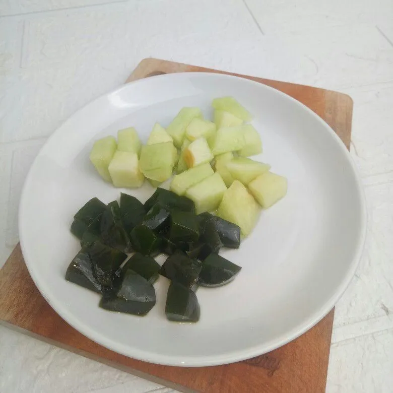 Step 2 Es Melon Cincau Susu