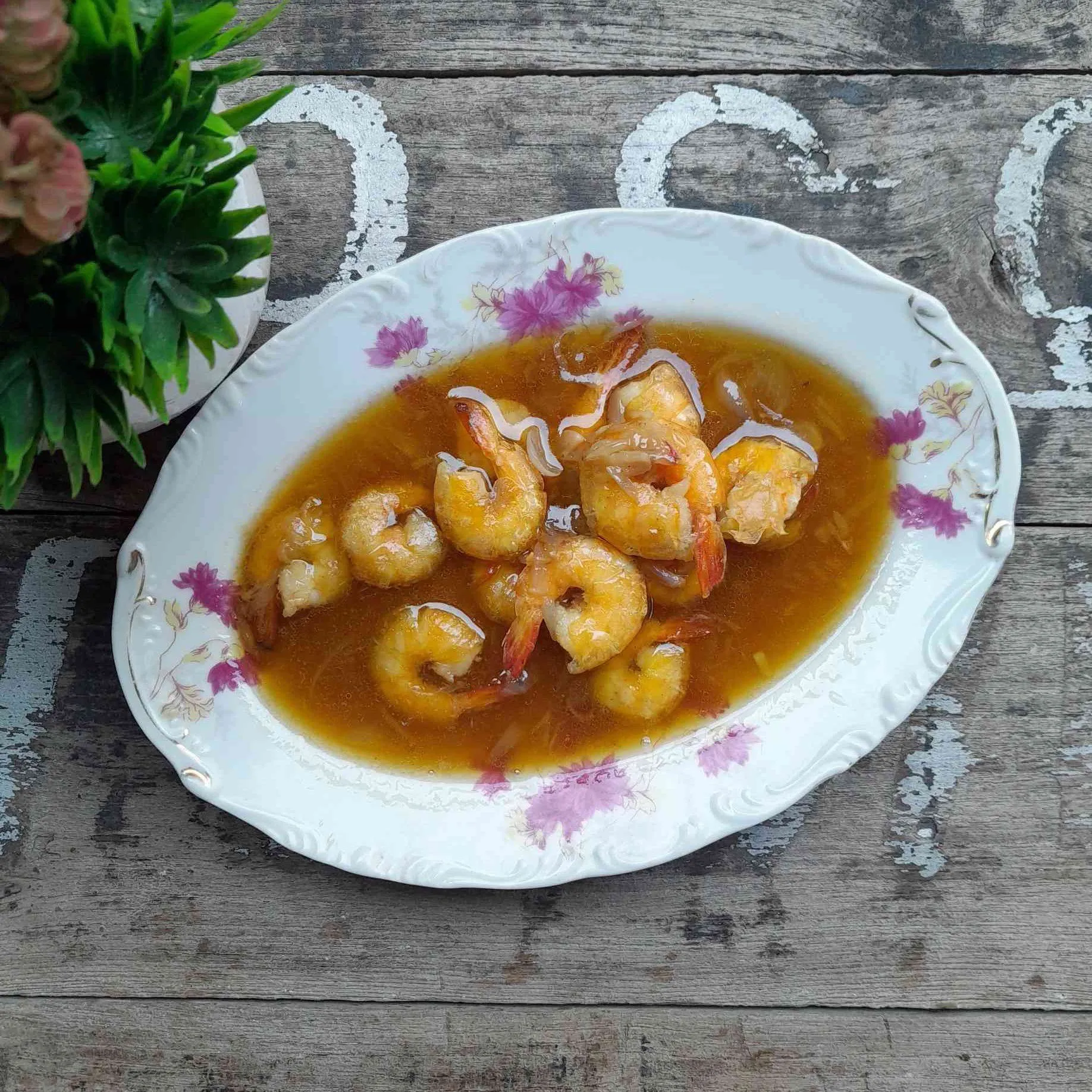 Udang Masak Saus Tiram