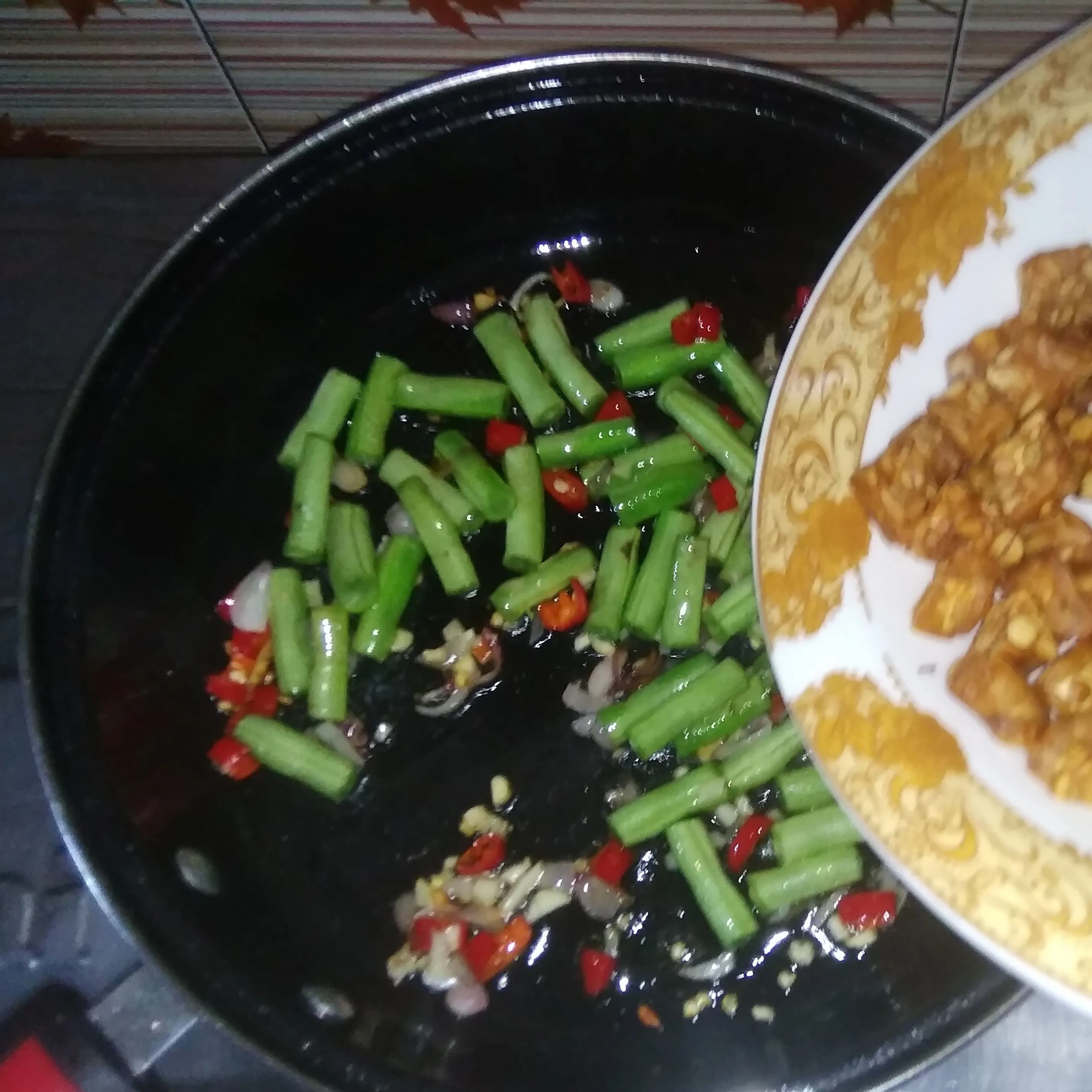 Step 3 Oseng Tempe Buncis