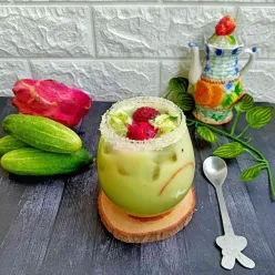 Green mix cucumber dragon fruit #JagoMasak2022