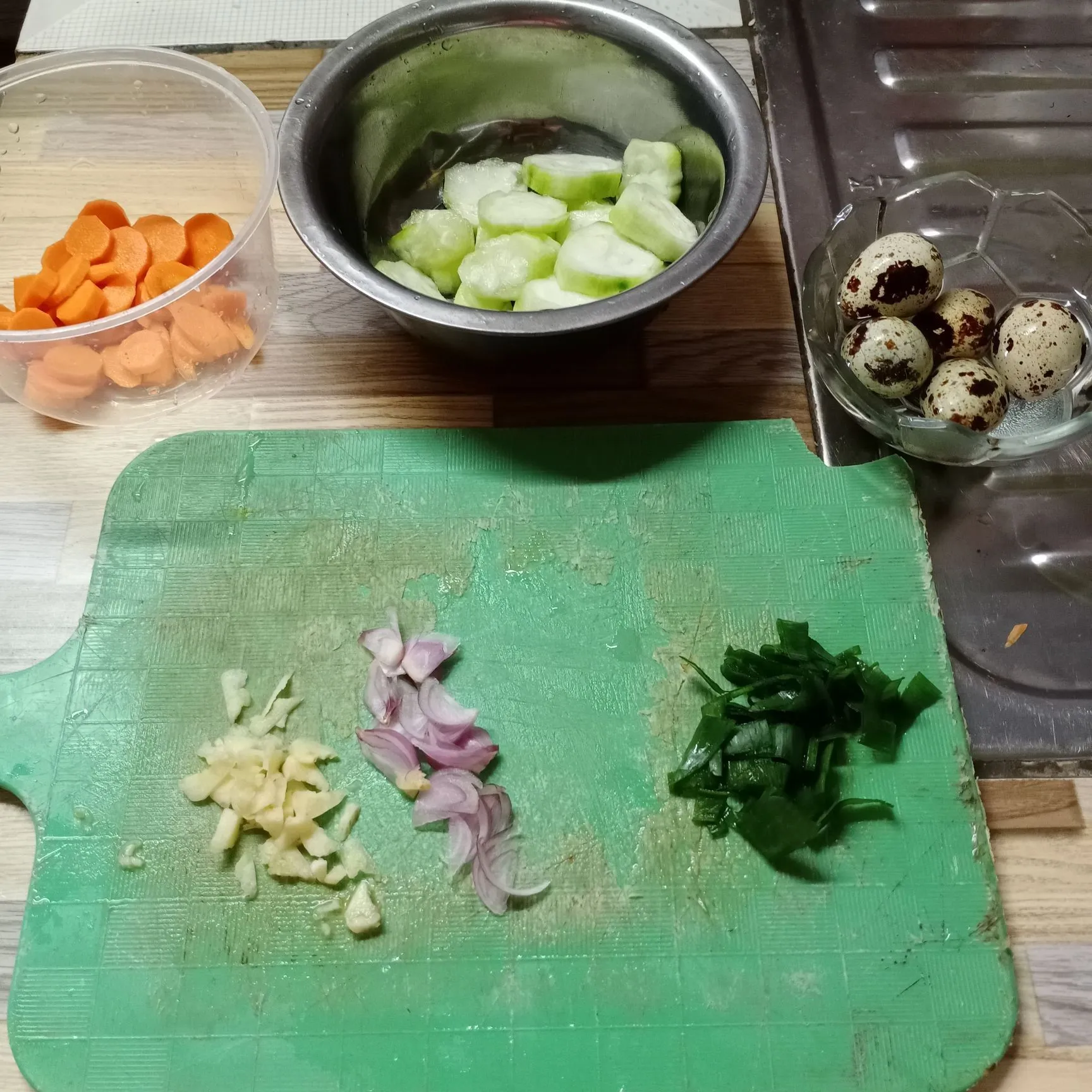 Step 1 Sop Gambas Telur Puyuh