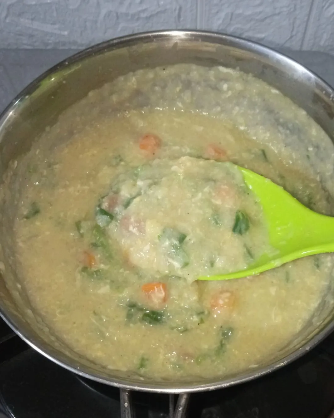 Step 7 Bubur Sayur Telur Sosis