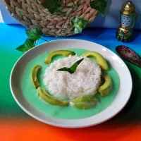 Avocado Sticky Rice With Vla Pandan