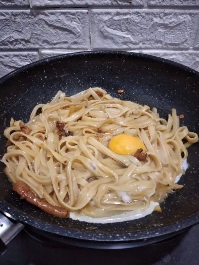 Step 4 Simple Creamy Fettuccine