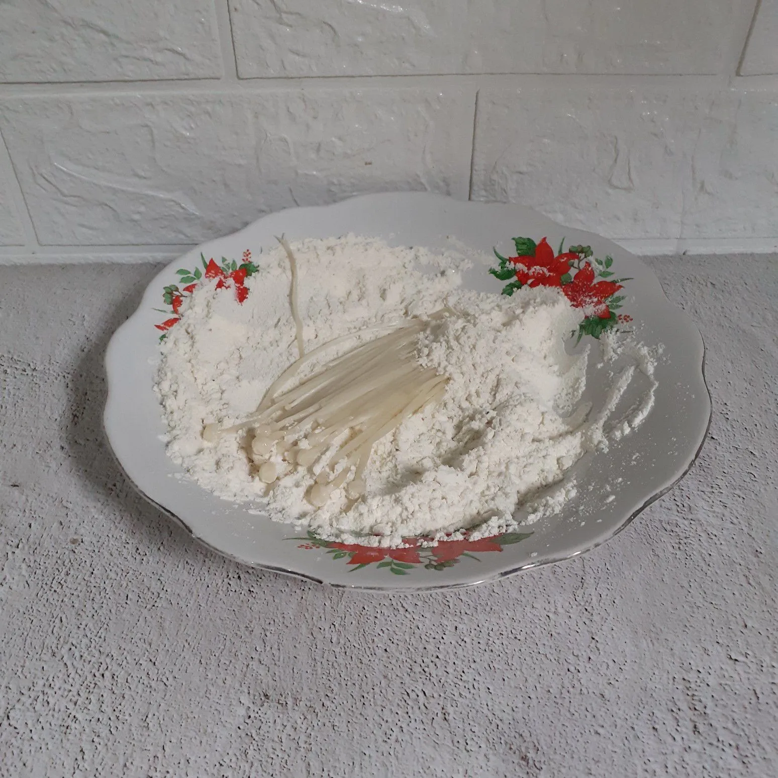Step 4 Enoki Goreng Gochugaru