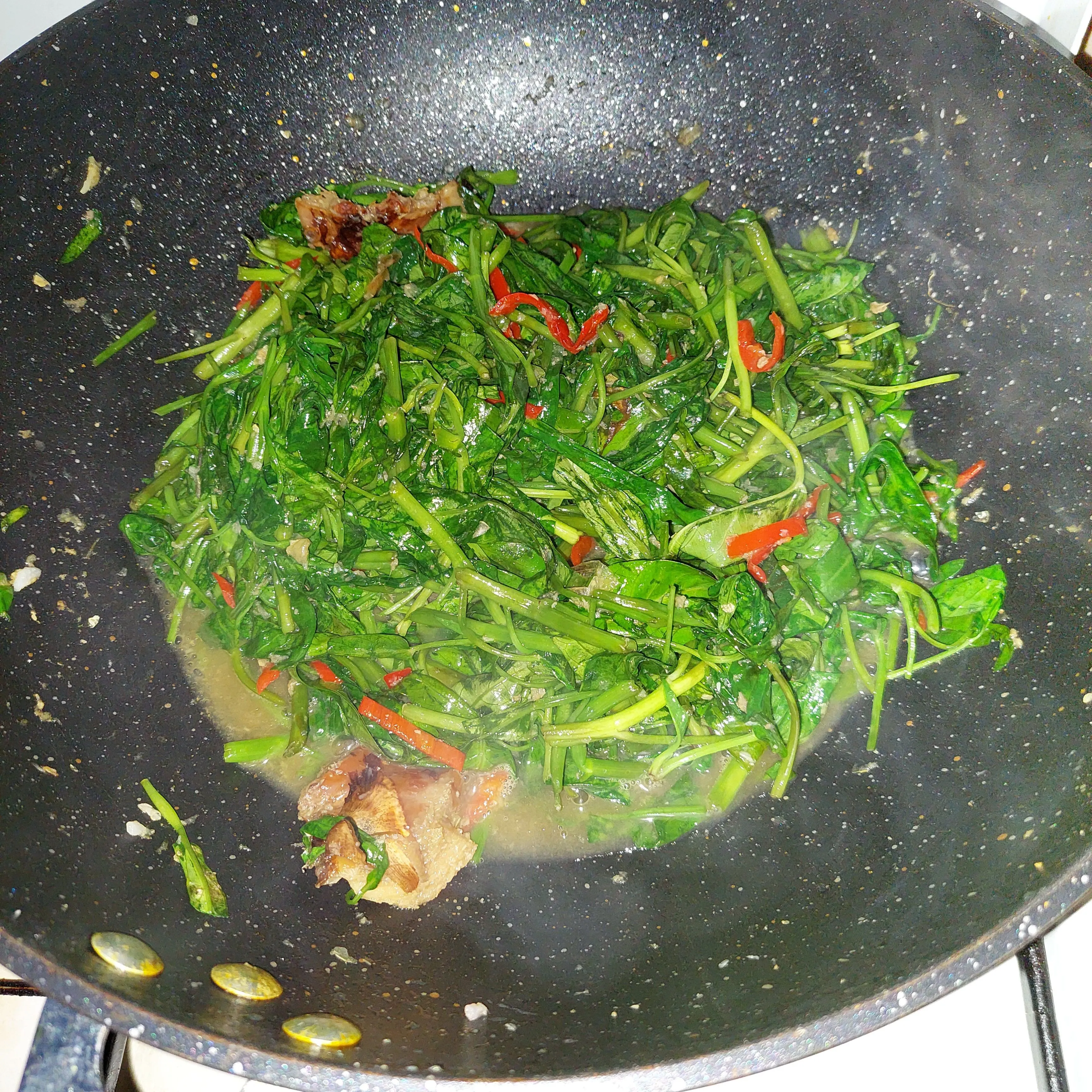 Step 8 Tumis Kangkung Bumbu Ebi