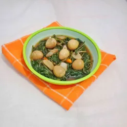 Cah kangkung telur puyuh