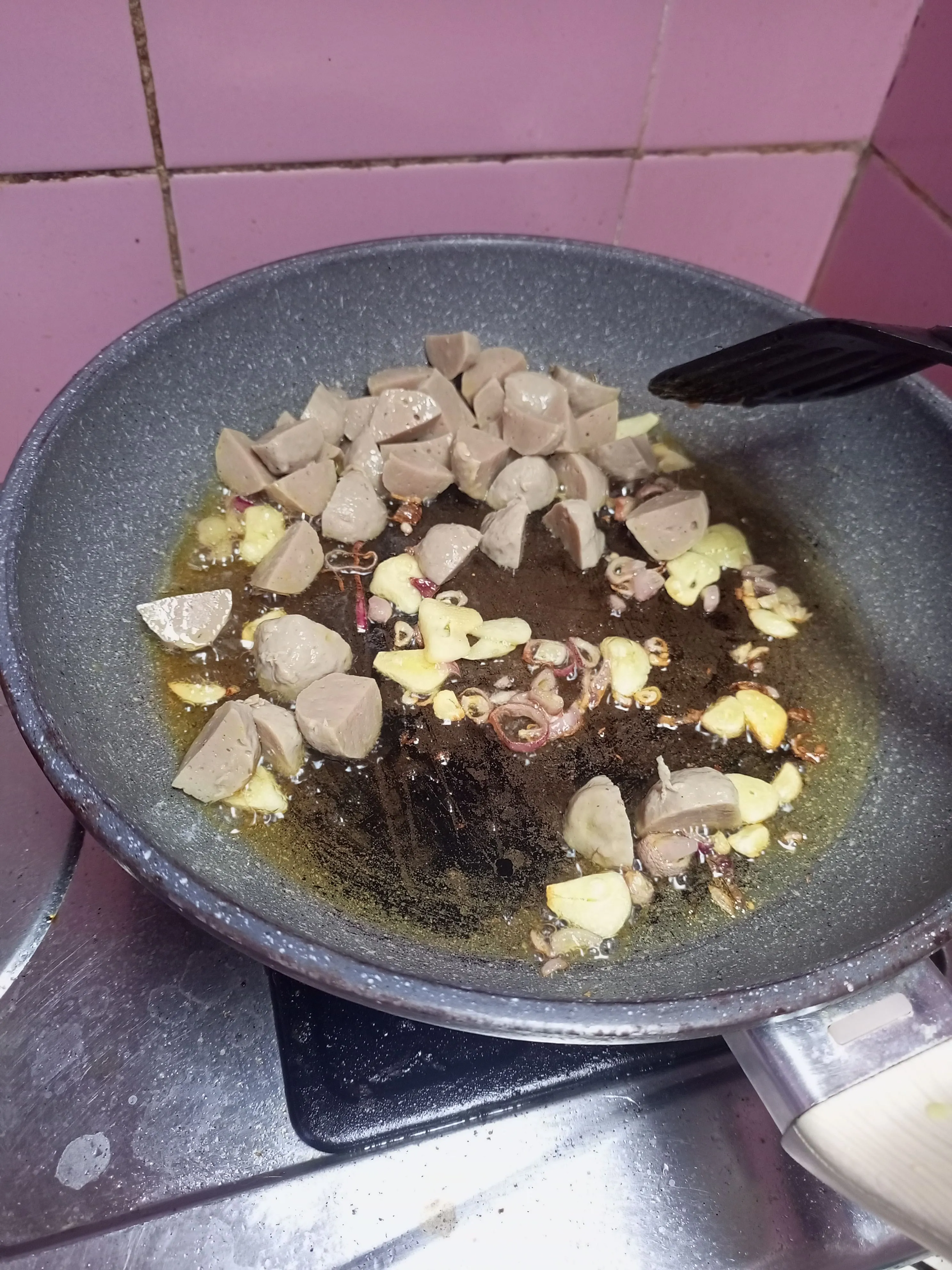 Step 2 Tumis Bakso Jamur