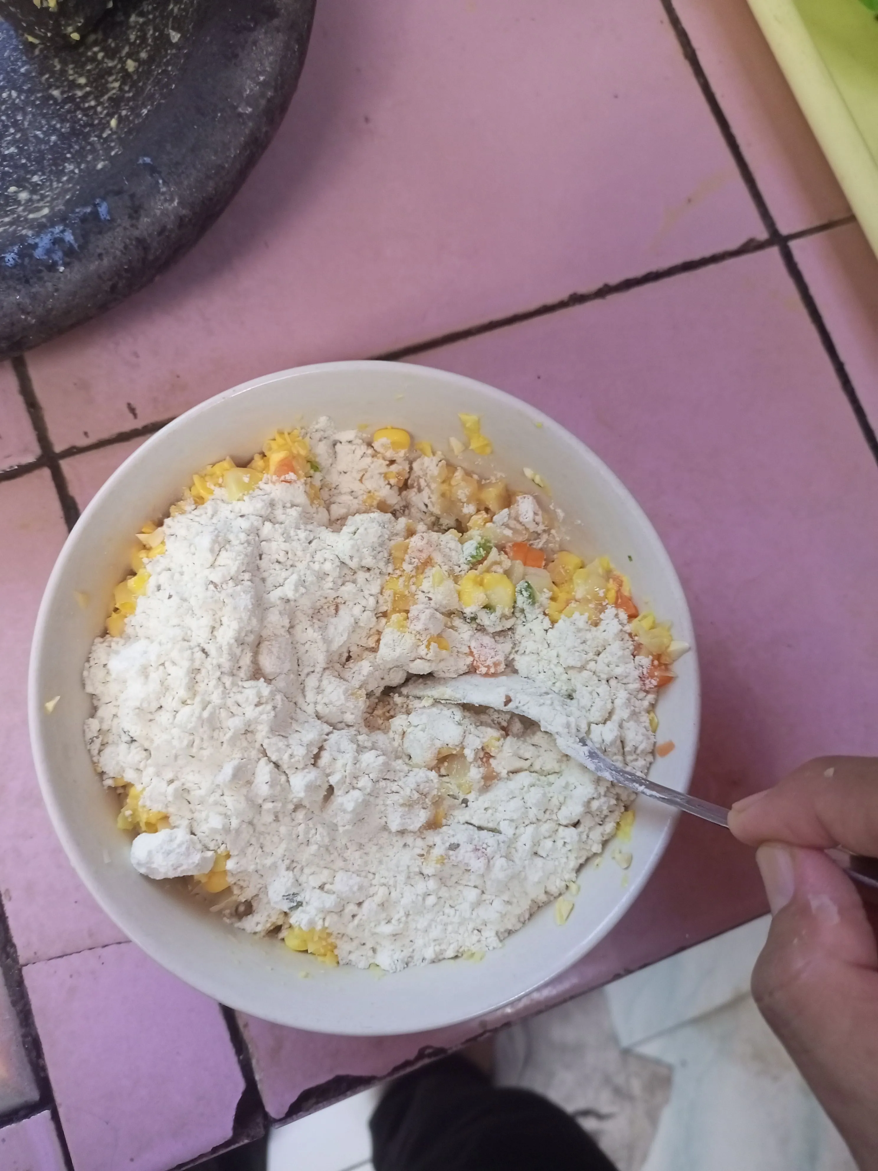 Step 3 Bakwan jamur jagung