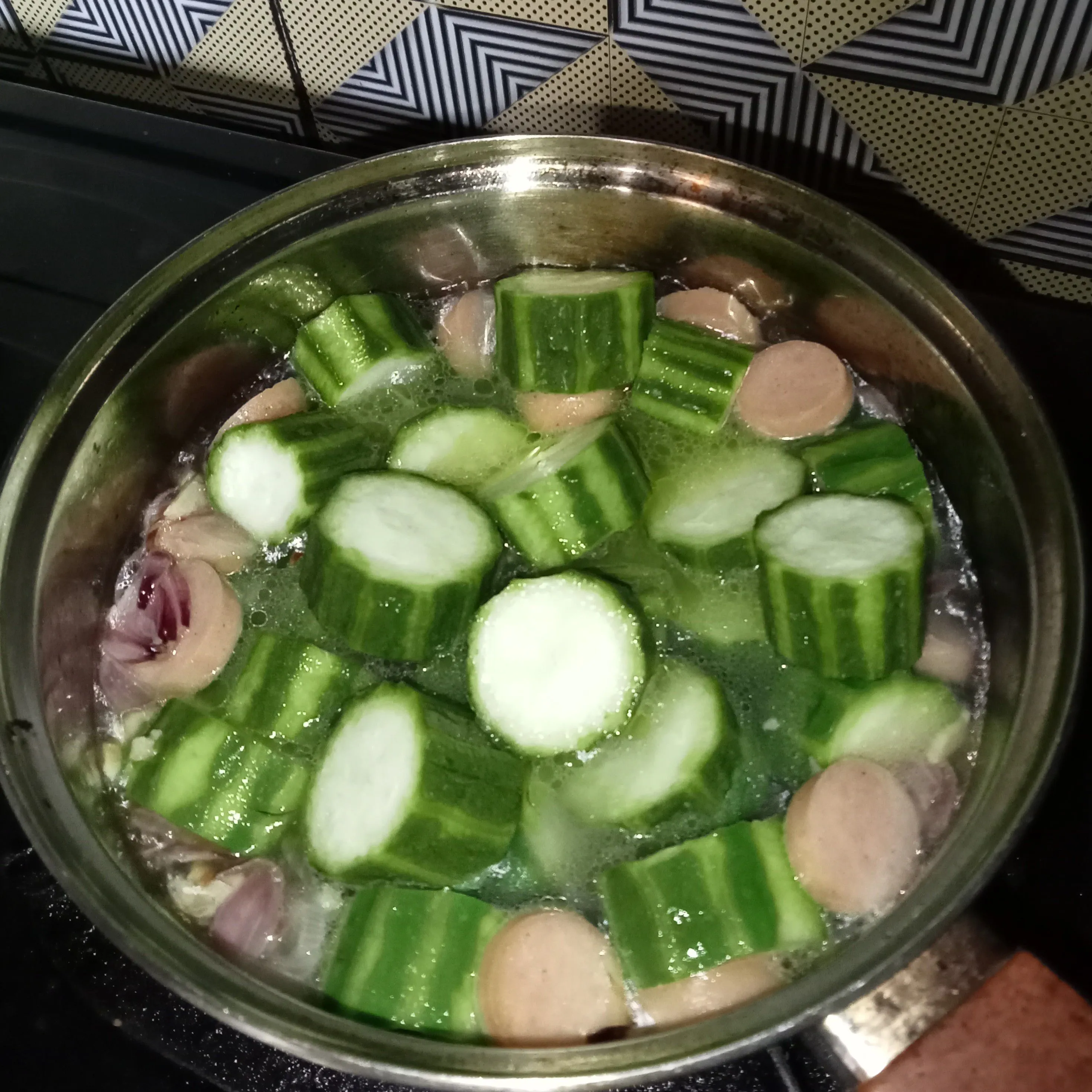 Step 4 Sop Oyong Sosis