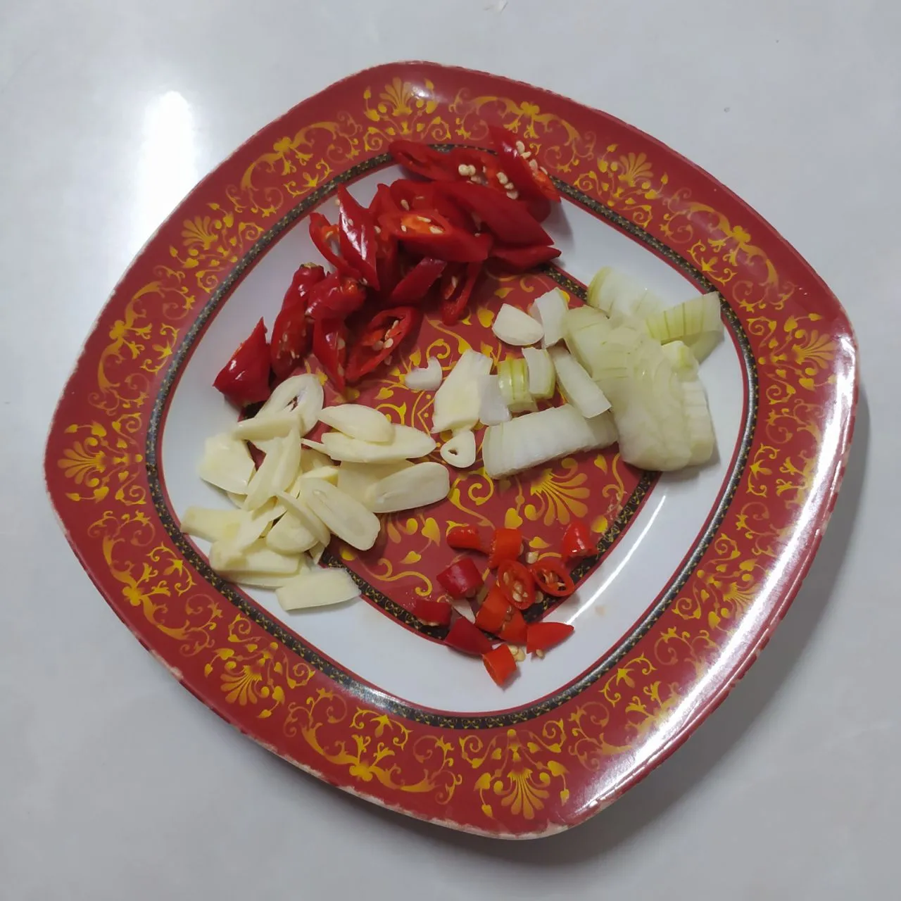 Step 2 Tumis Udang Sawi Asin