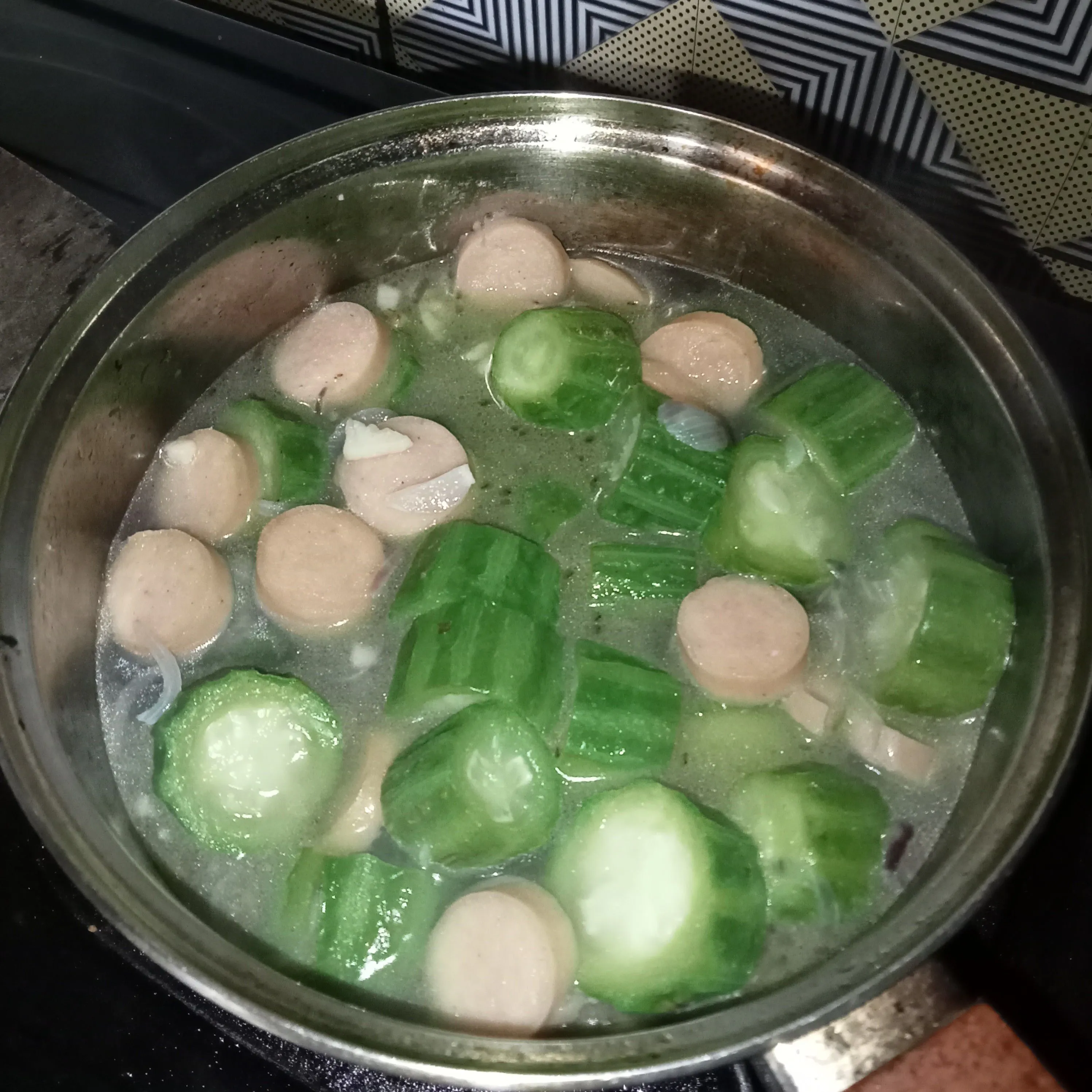 Step 6 Sop Oyong Sosis