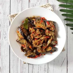 Oseng Terong Teri Pedas