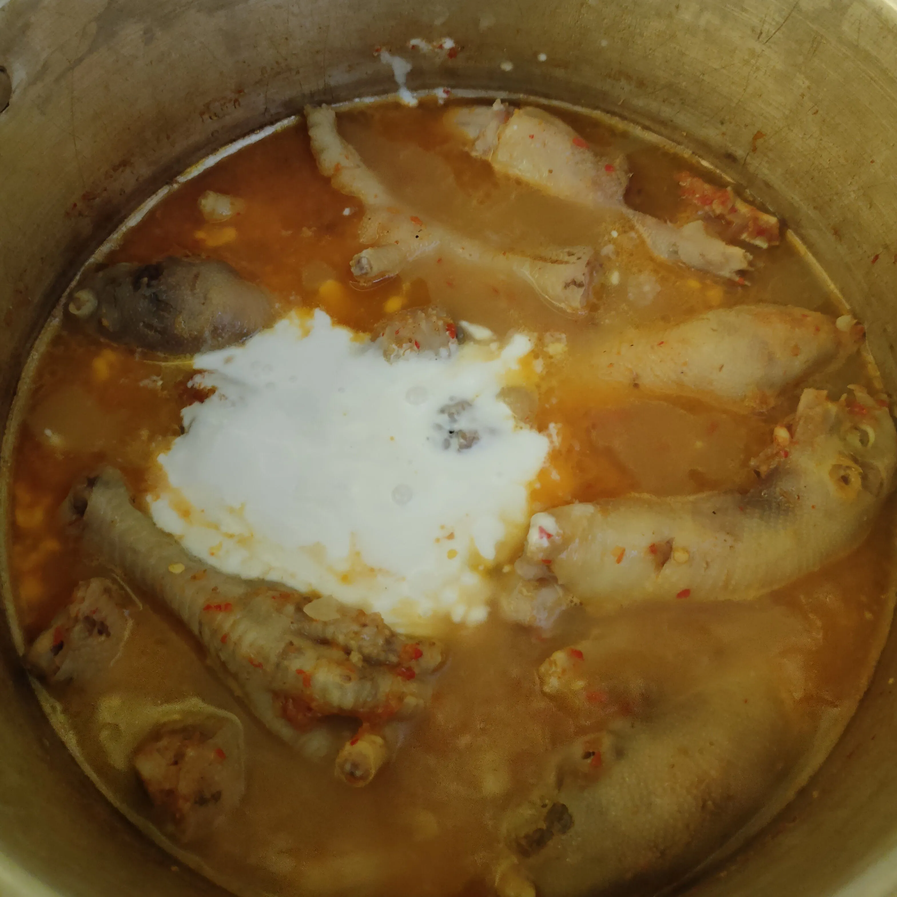 Step 6 Kepala Ceker Ayam Santan Pedas