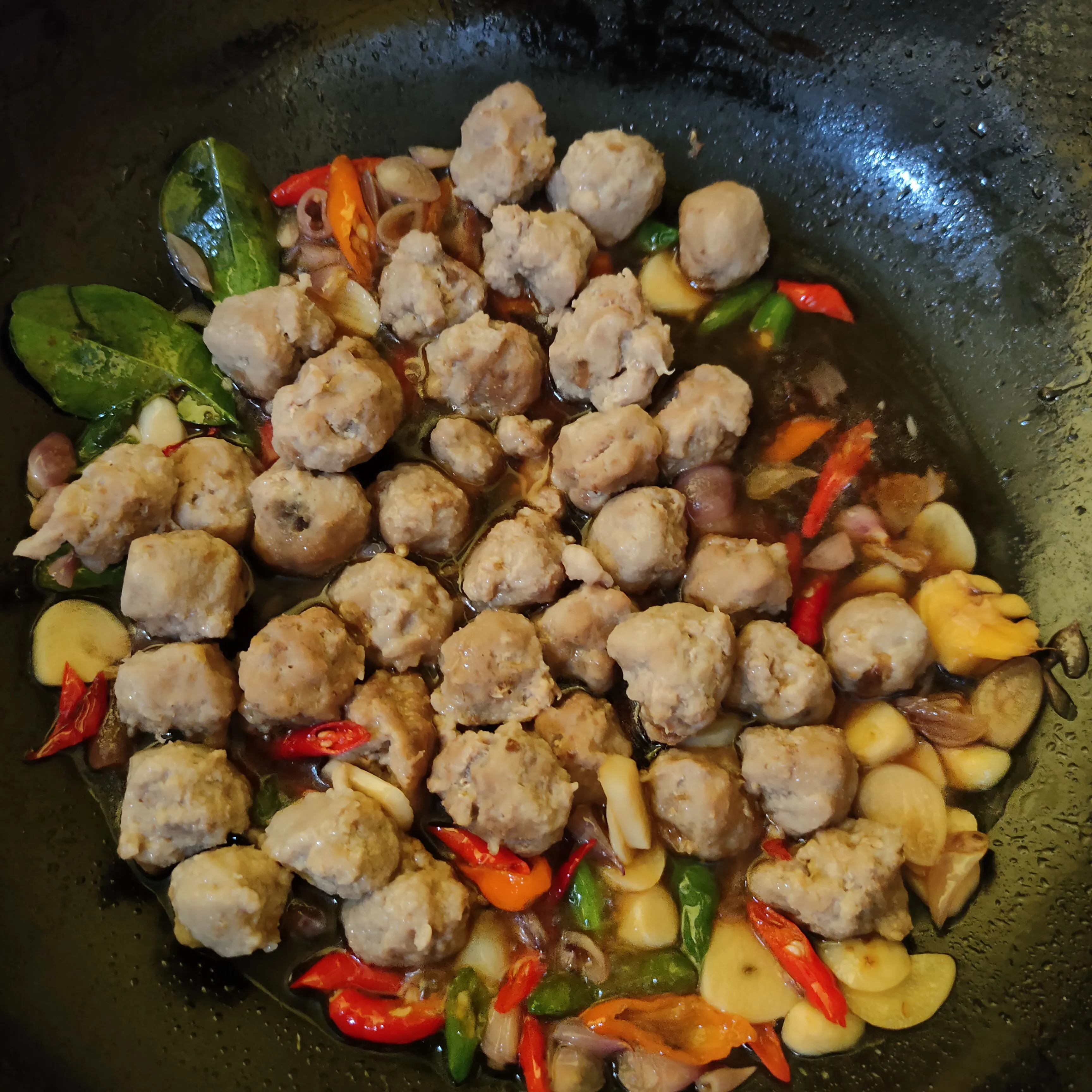 Step 6 Bola Daging Tumis Pedas Manis