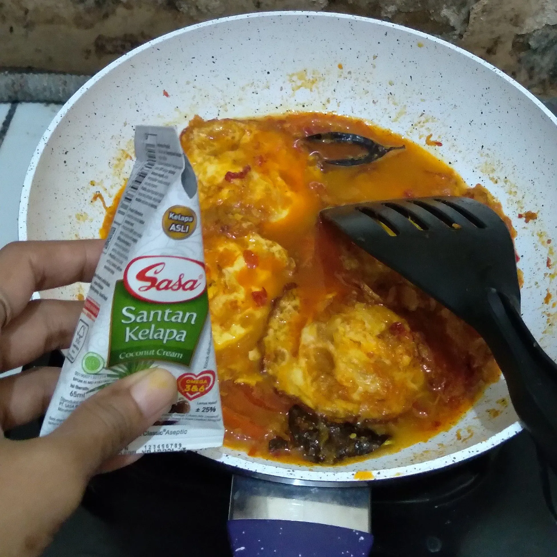 Step 6 Telur Ceplok Santan