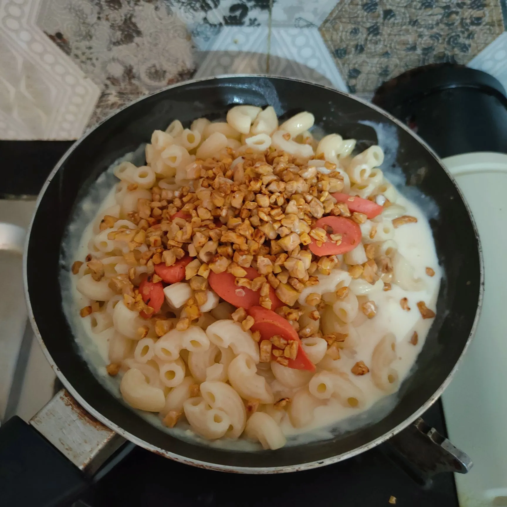 Step 5 Macaroni Tempe Creamy