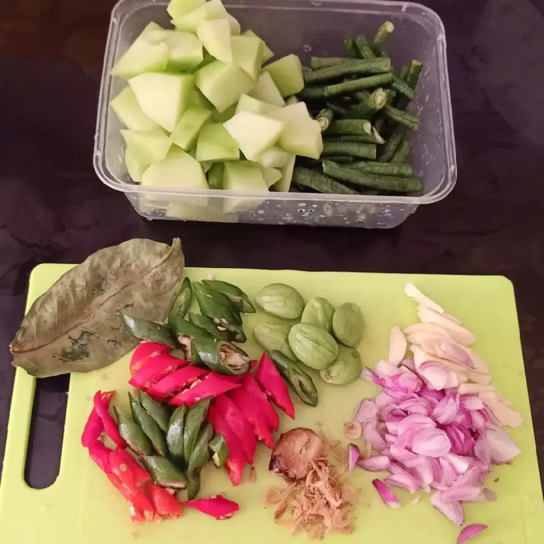 Step 1 Lodeh Labu Siam