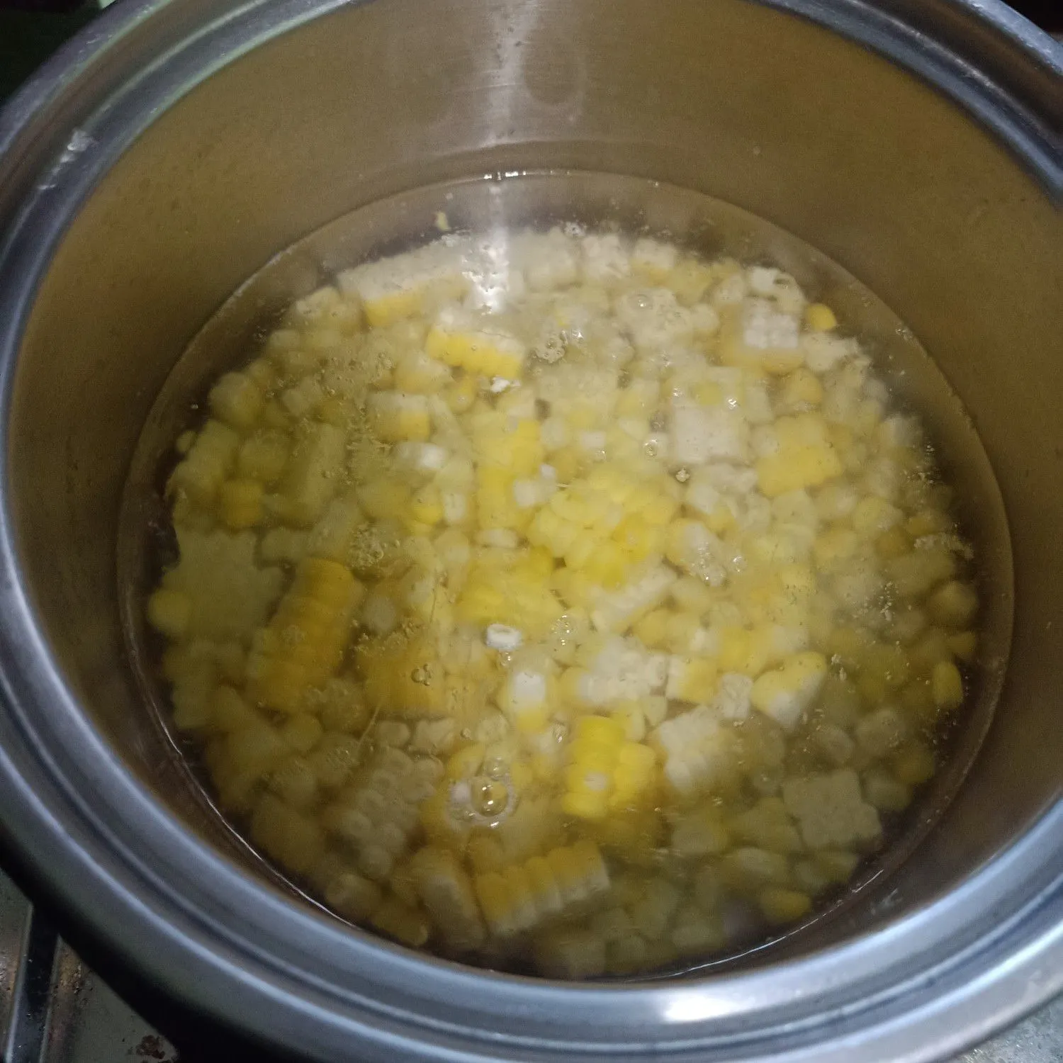 Step 7 Corn Star Rice Mix Scramble Egg 