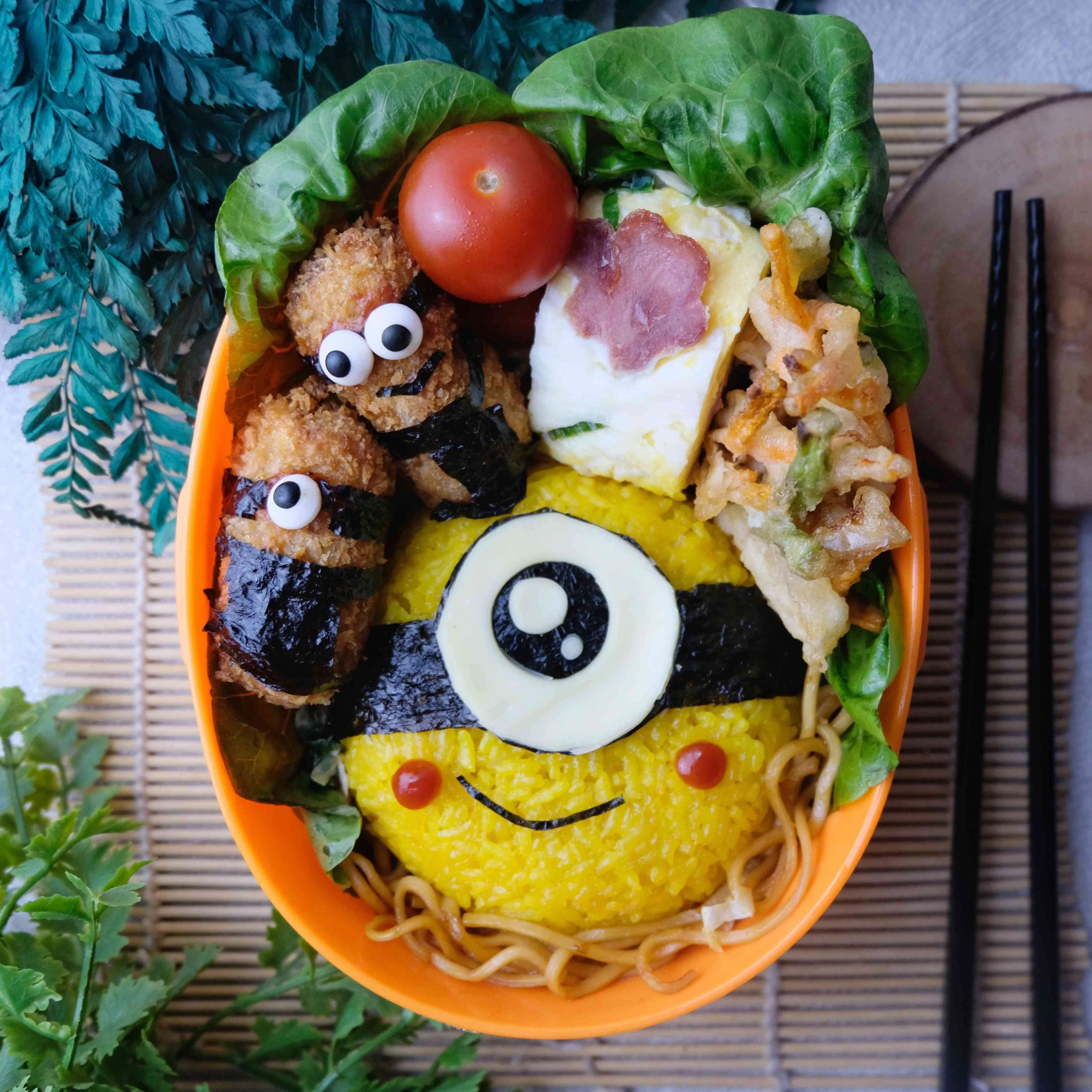 Nasi Kuning Minions Charaben Bento #MISIHARIANAKNASIONAL