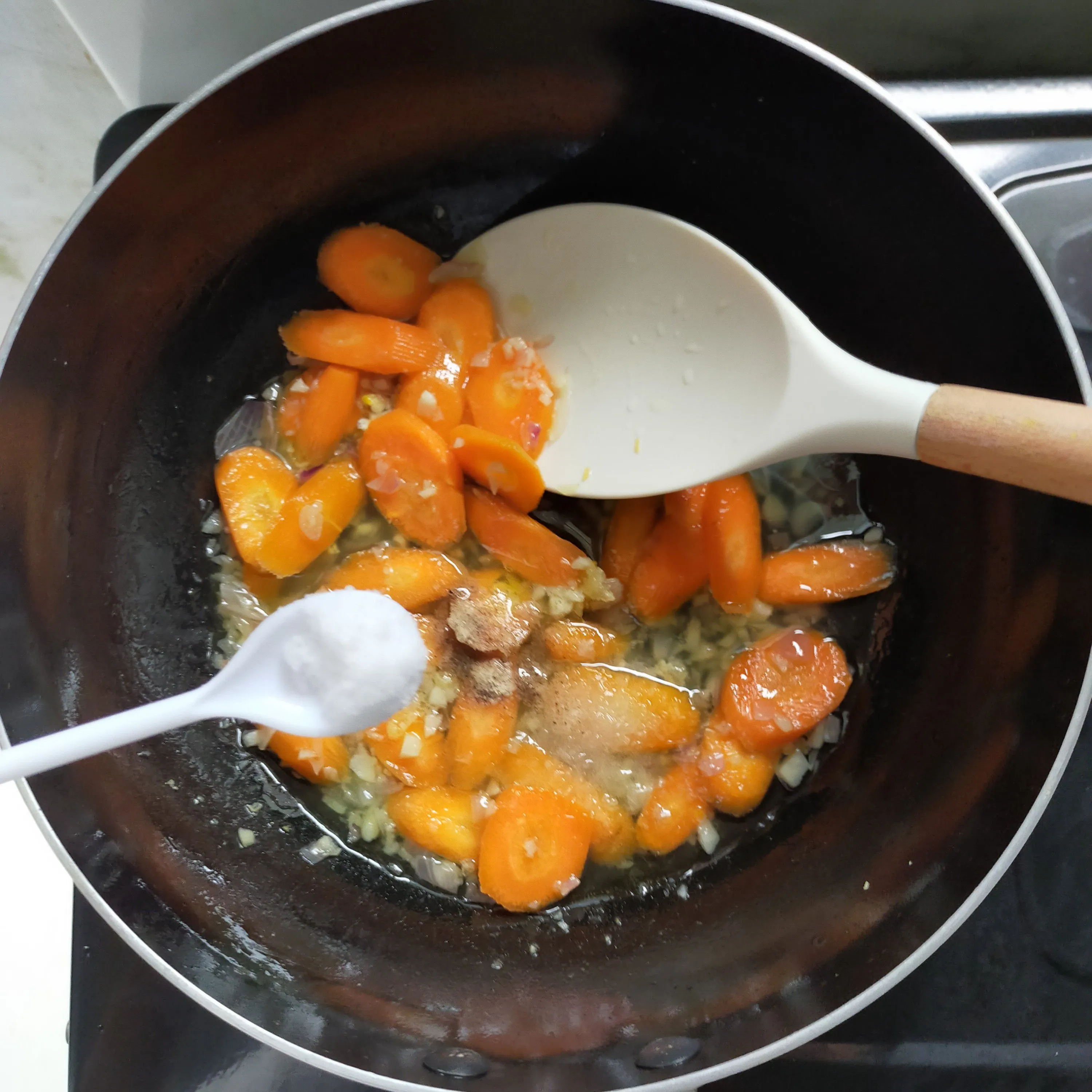 Step 5 Tumis Pokcoy Tahu Wortel