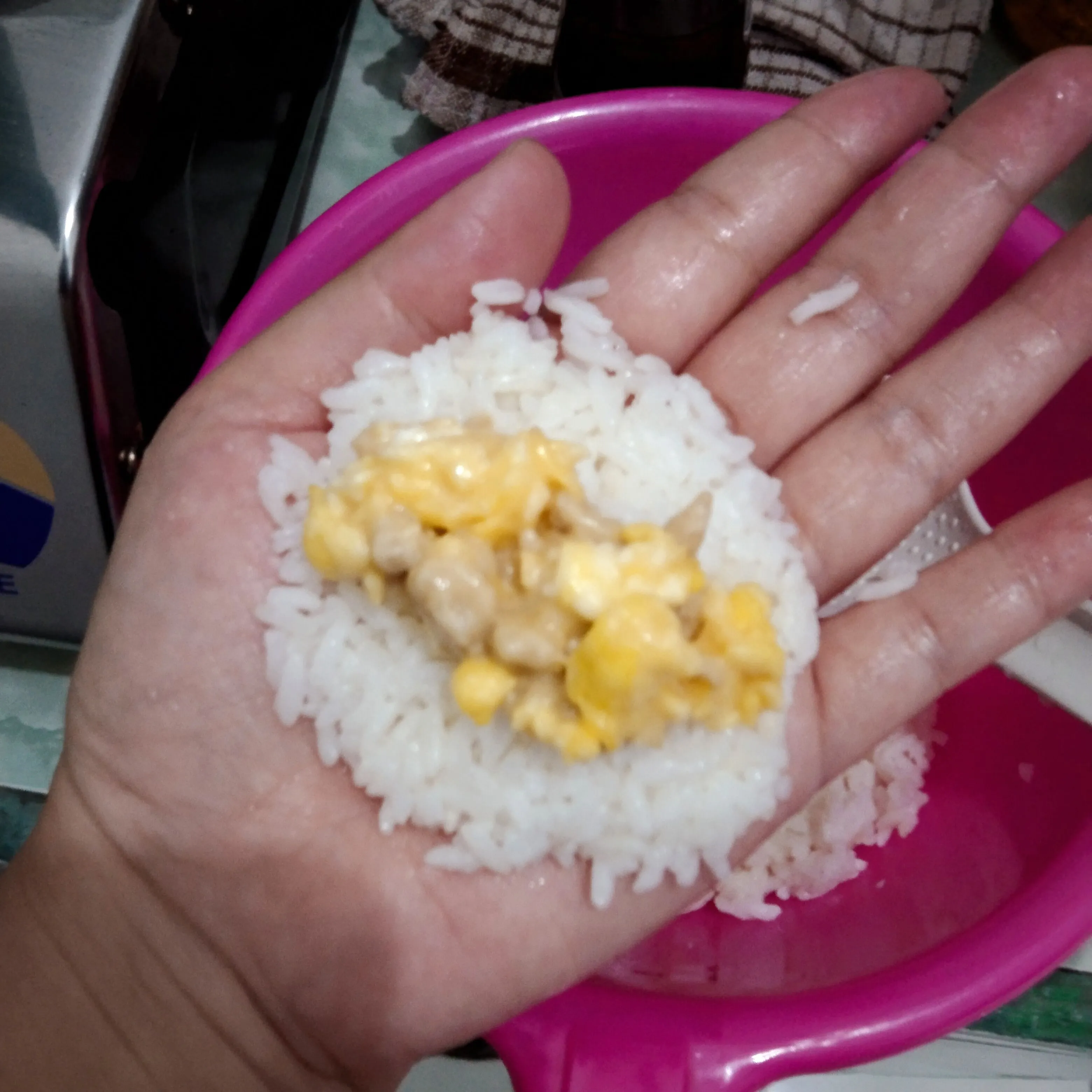 Step 6 Onigiri Chicken Mayo