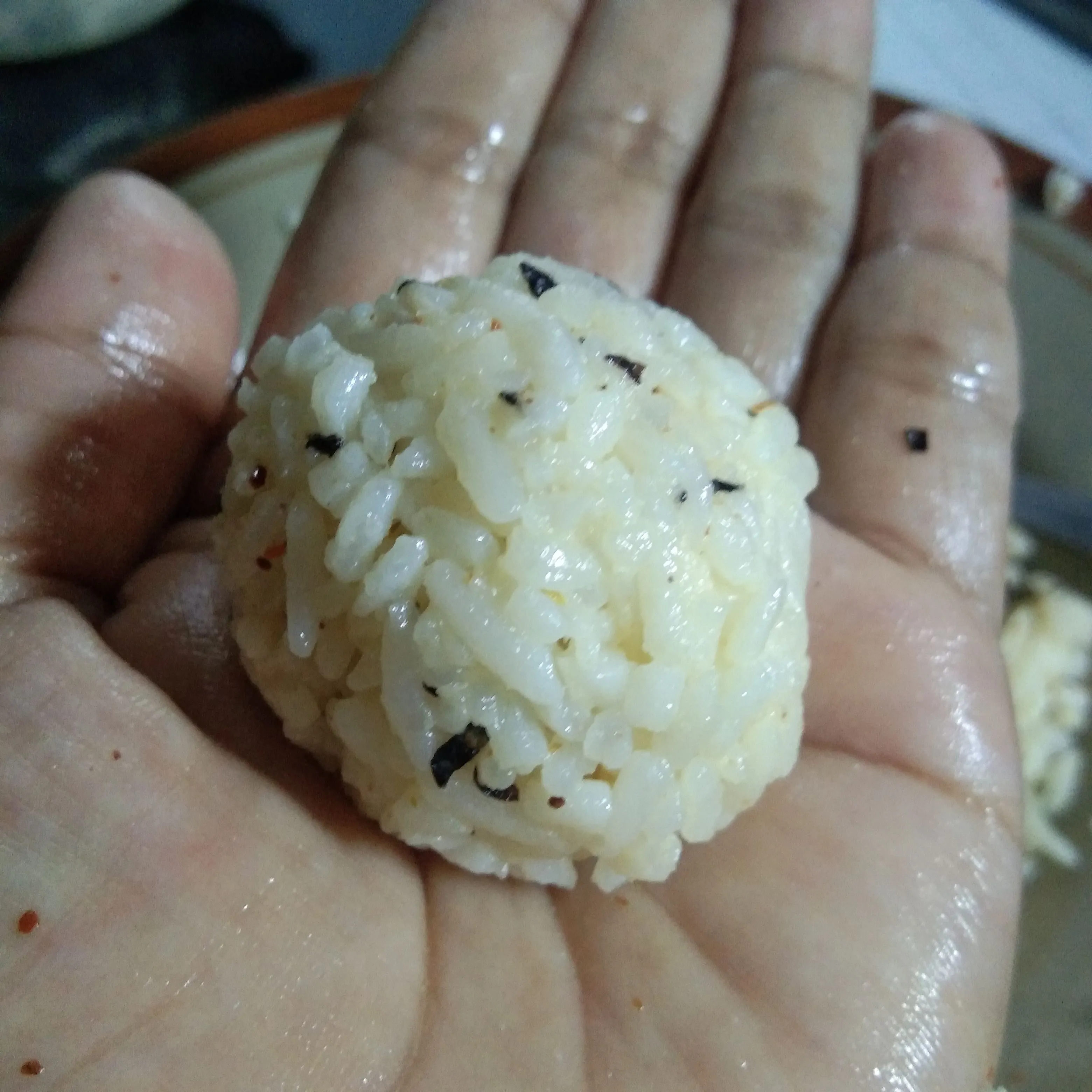 Step 2 Bekal Nasi Kepal with Ayam Kriuk