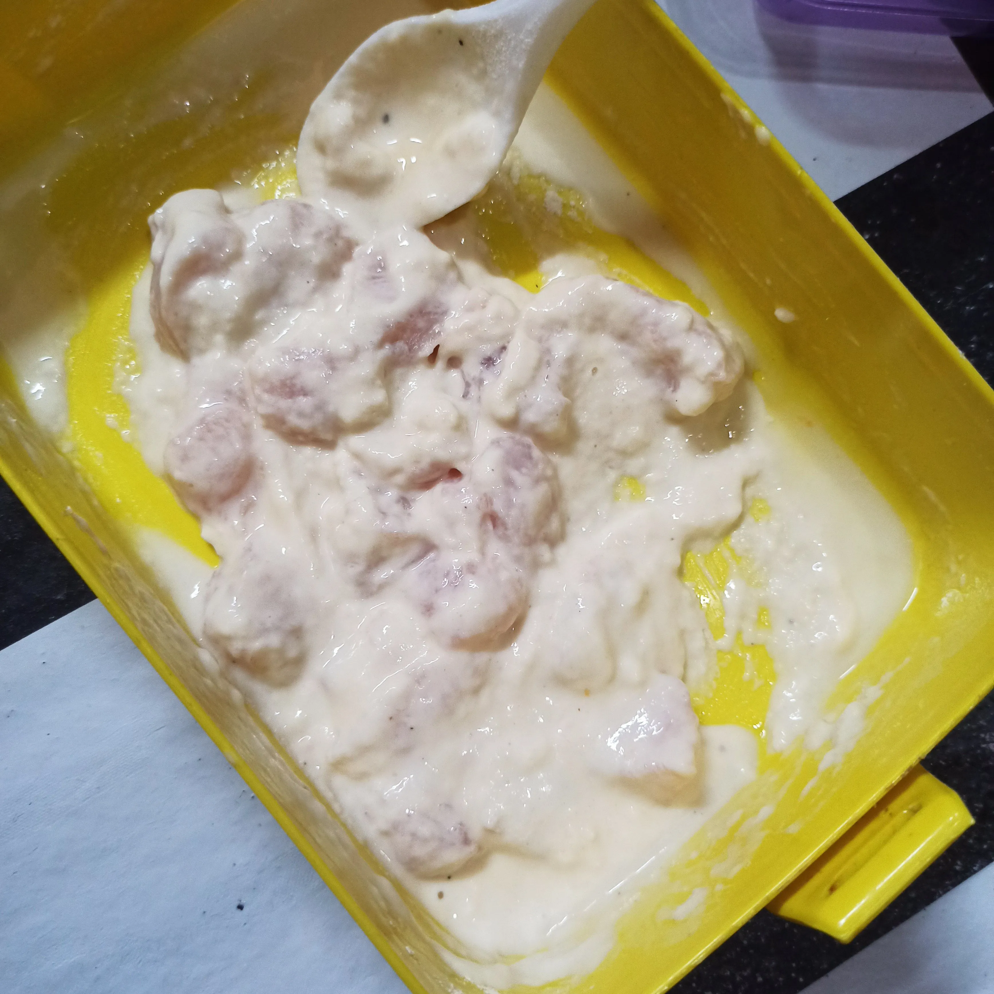 Step 3 Ayam Popcorn Santan