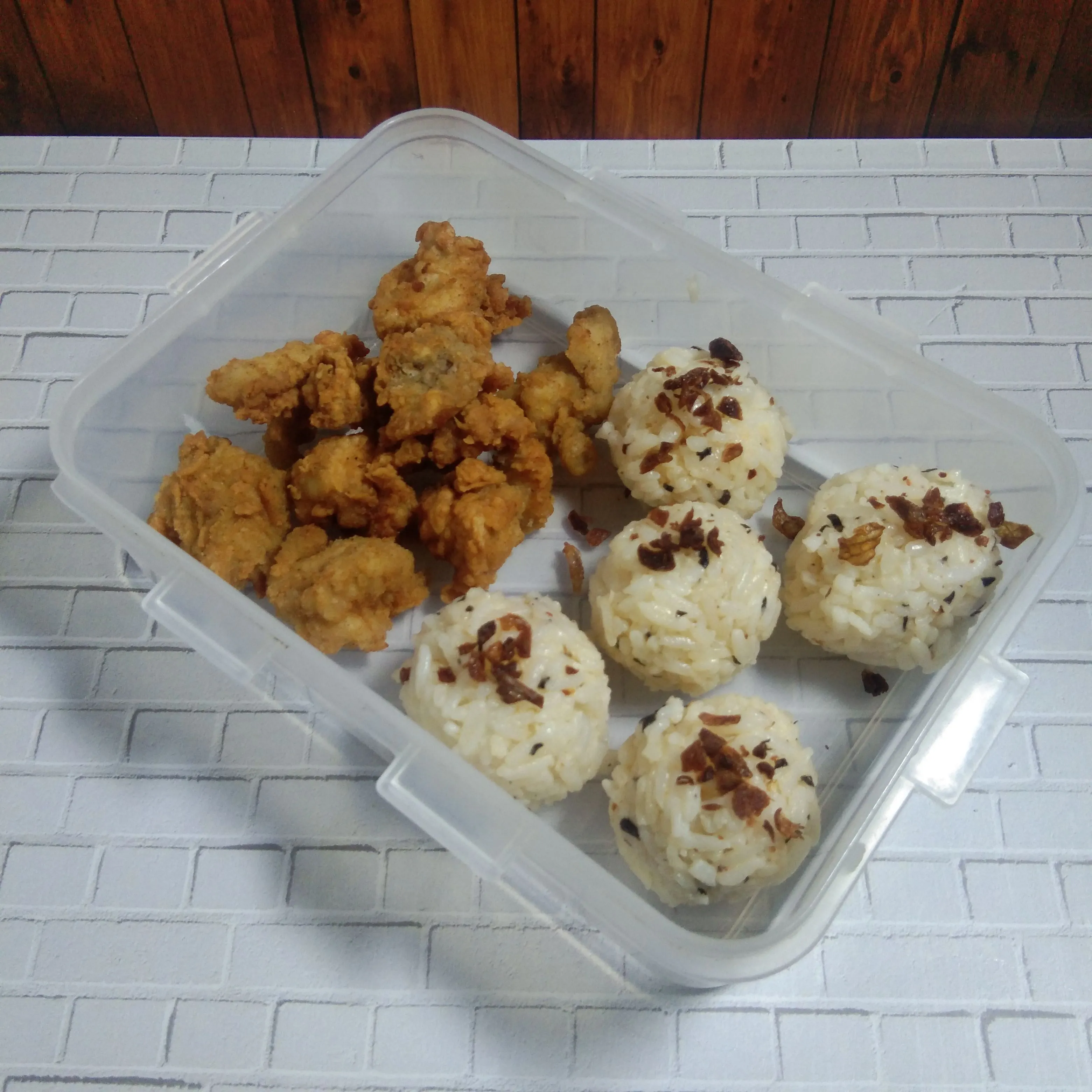 Step 6 Bekal Nasi Kepal with Ayam Kriuk