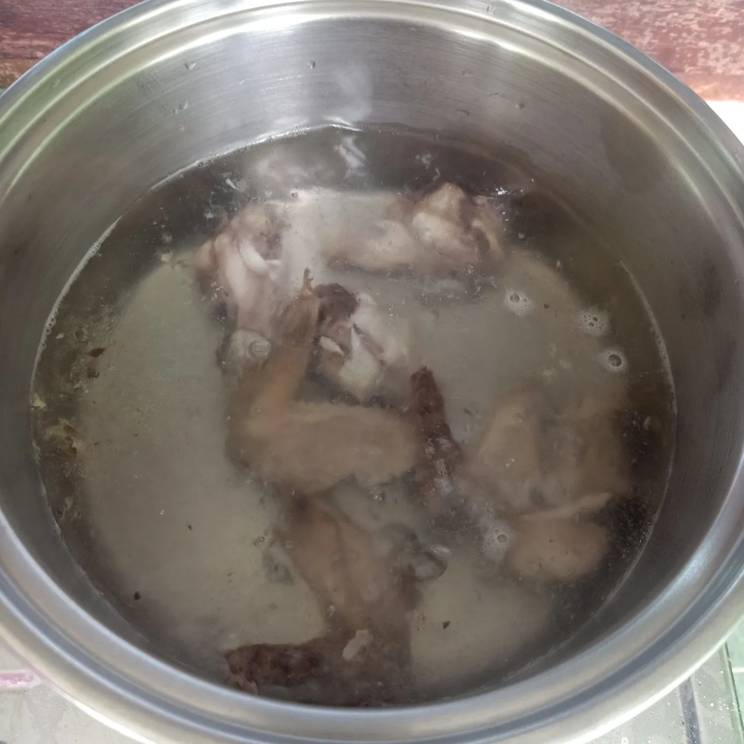 Step 2 Sup Ayam Kuah Sawi Putih