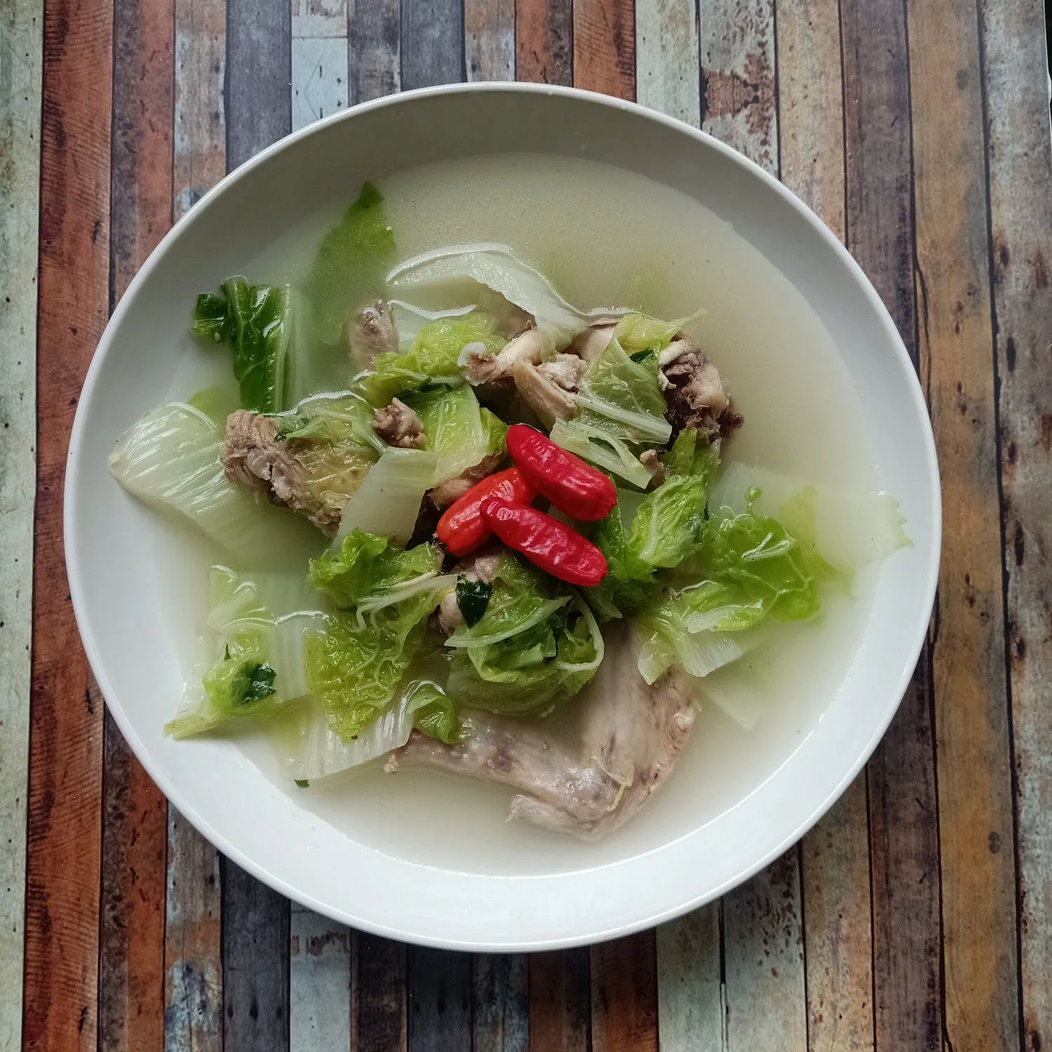 Step 9 Sup Ayam Kuah Sawi Putih Pedas