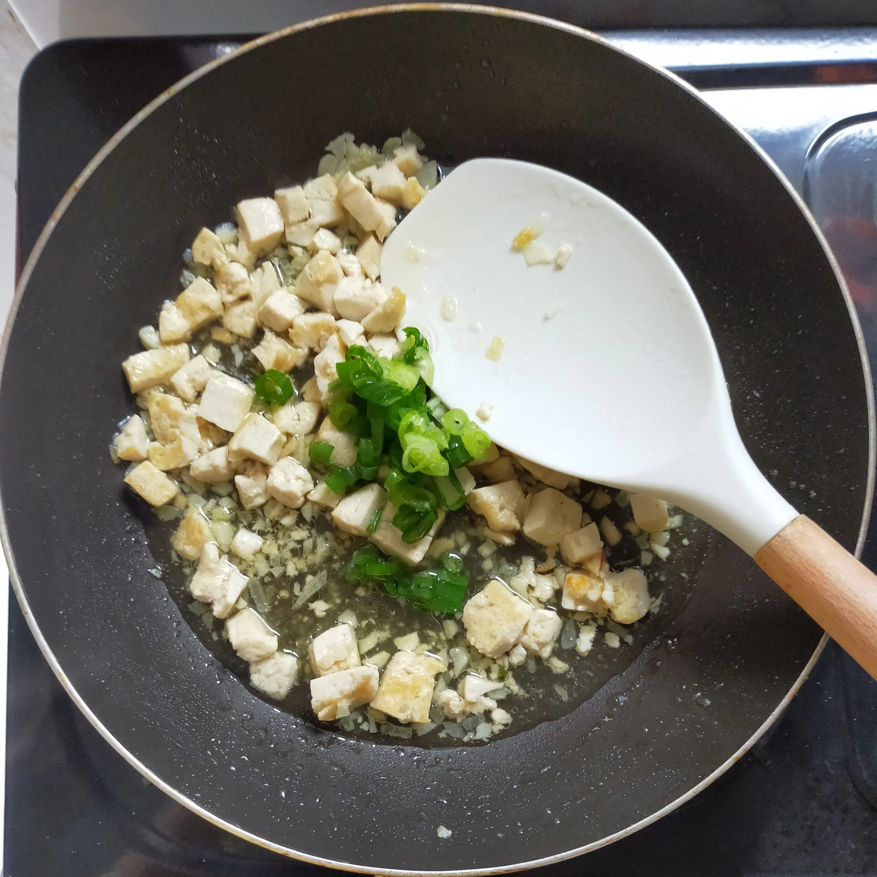 Step 4 Oyakodon Tofu