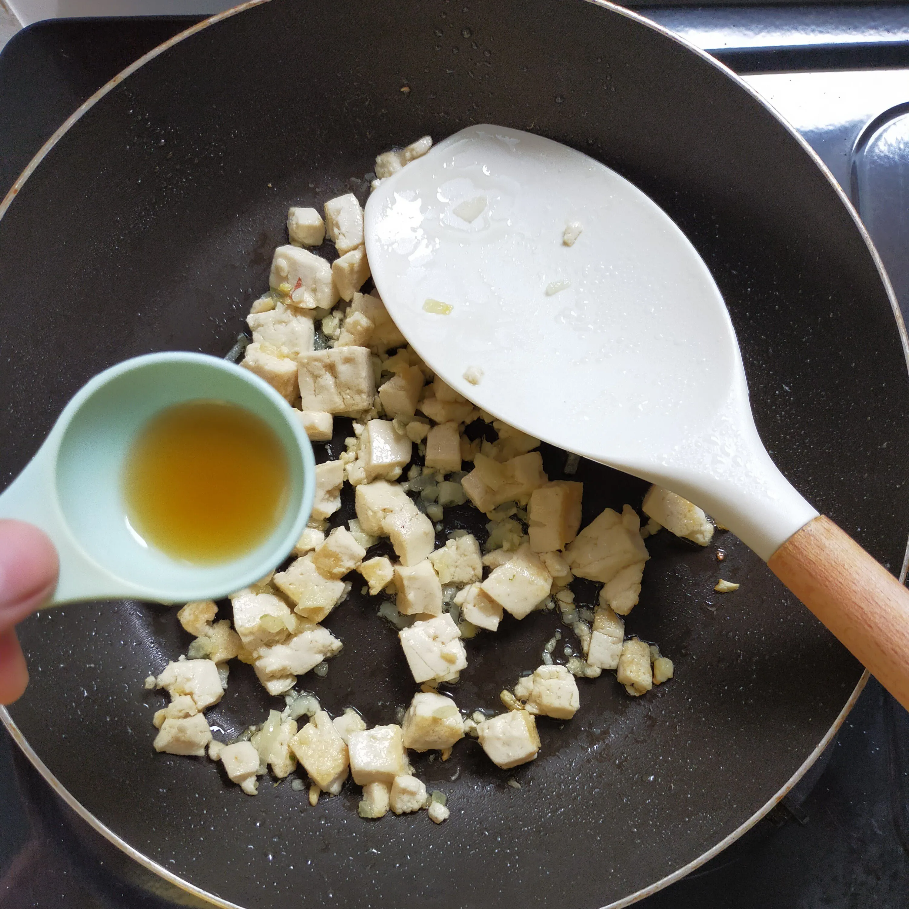Step 3 Oyakodon Tofu