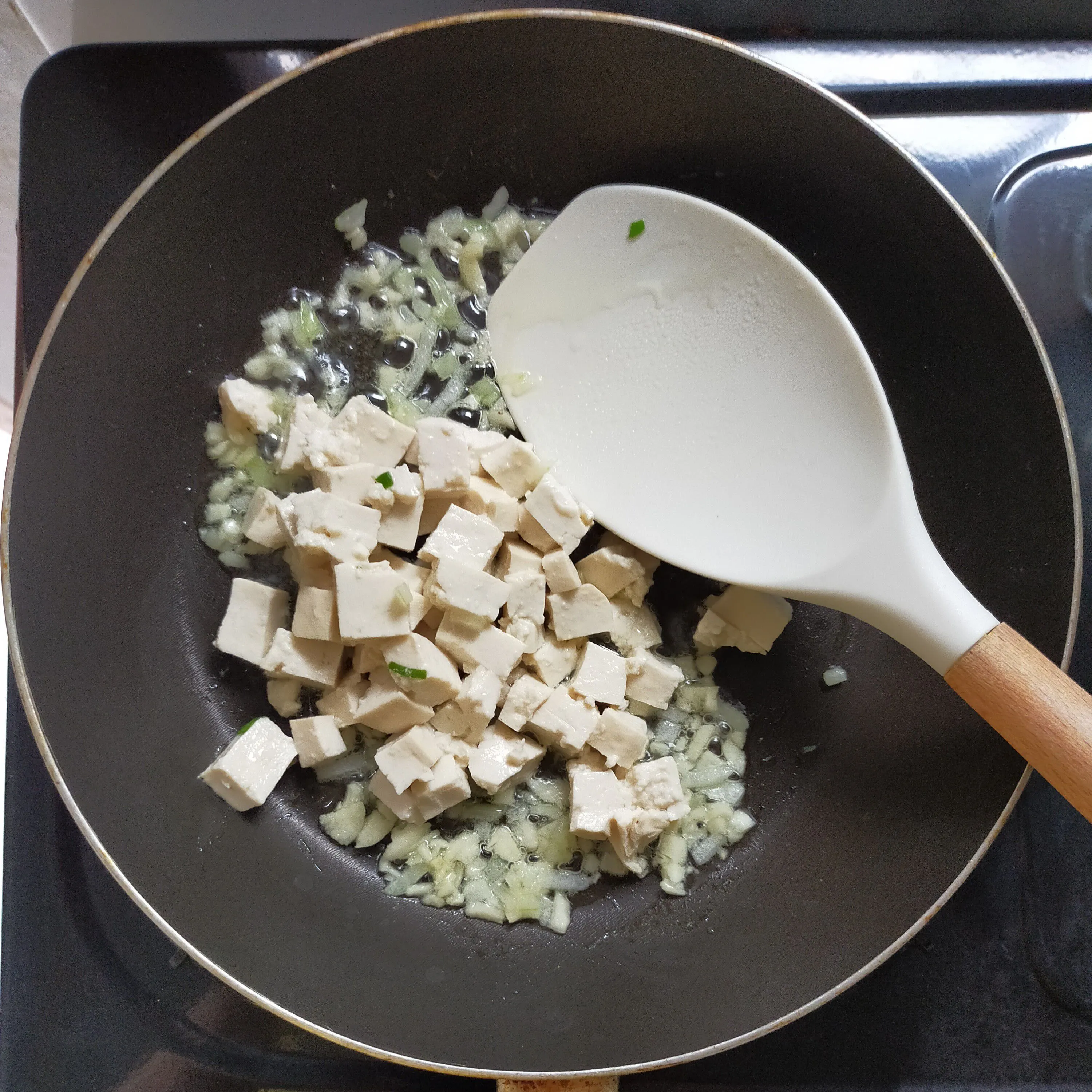Step 2 Oyakodon Tofu