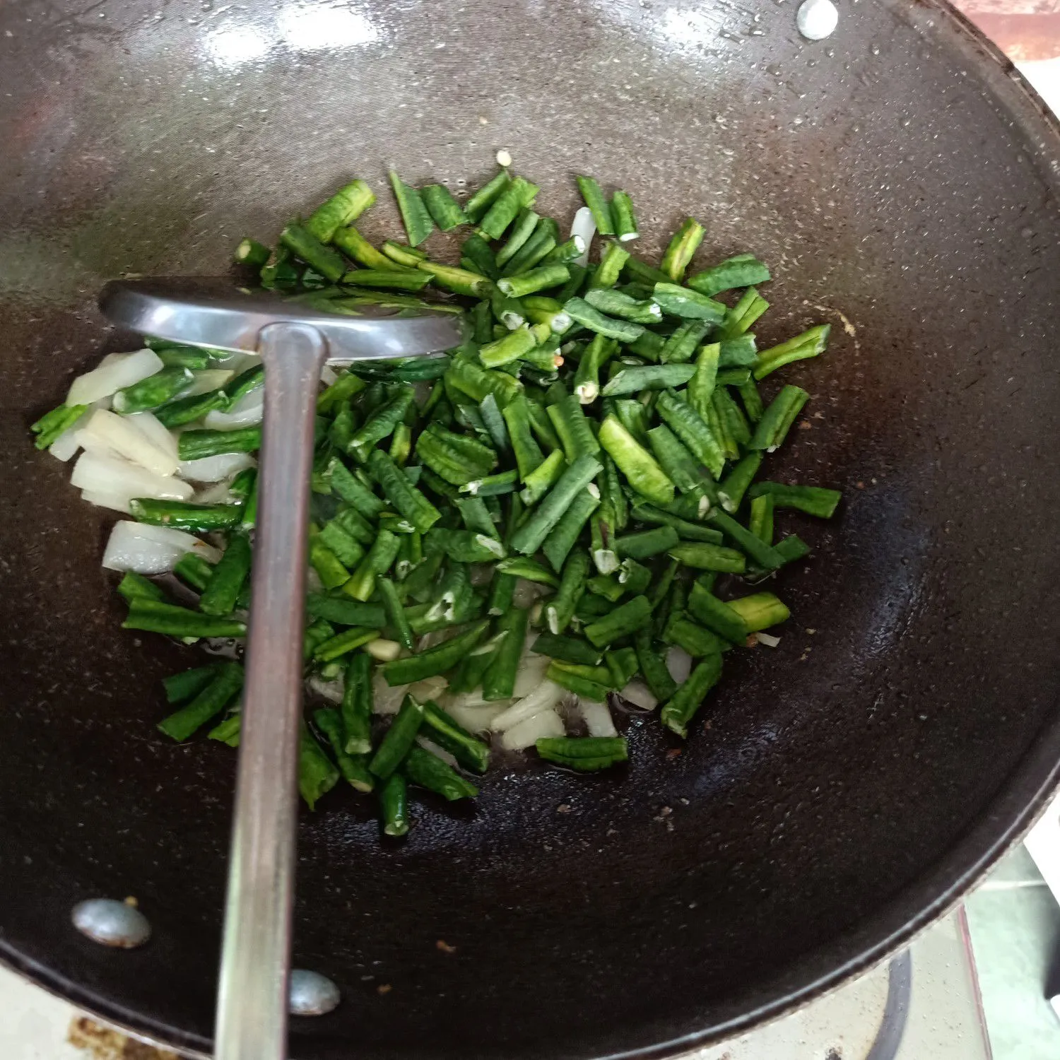 Step 8 Oseng manis tempe kacang panjang #M