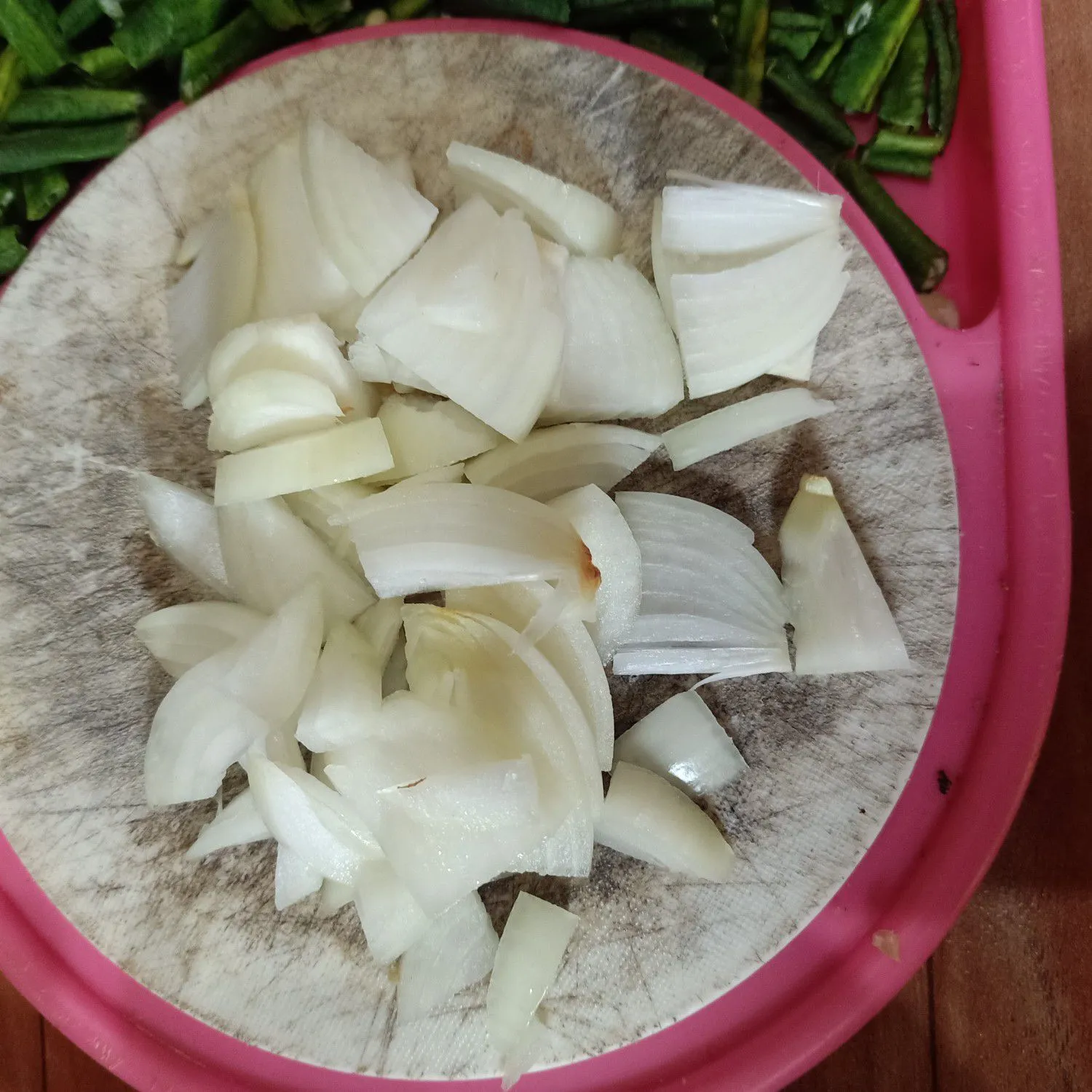 Step 6 Oseng manis tempe kacang panjang #M