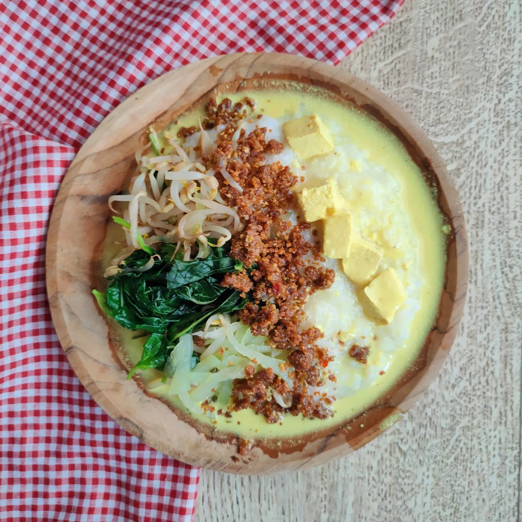 Step 5 Bubur Pecel Sayur Terik