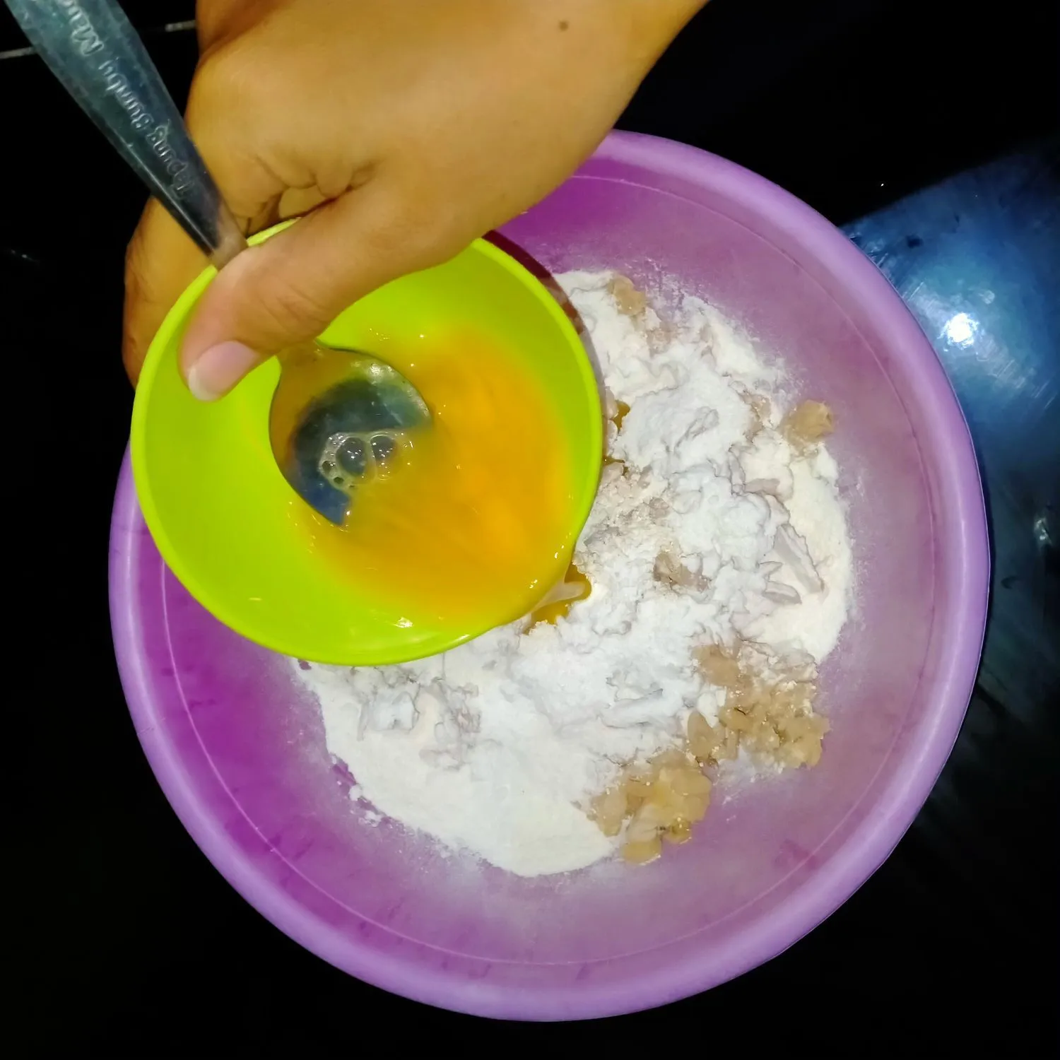 Step 3 Dadar Tempe Tepung Bumbu Putih