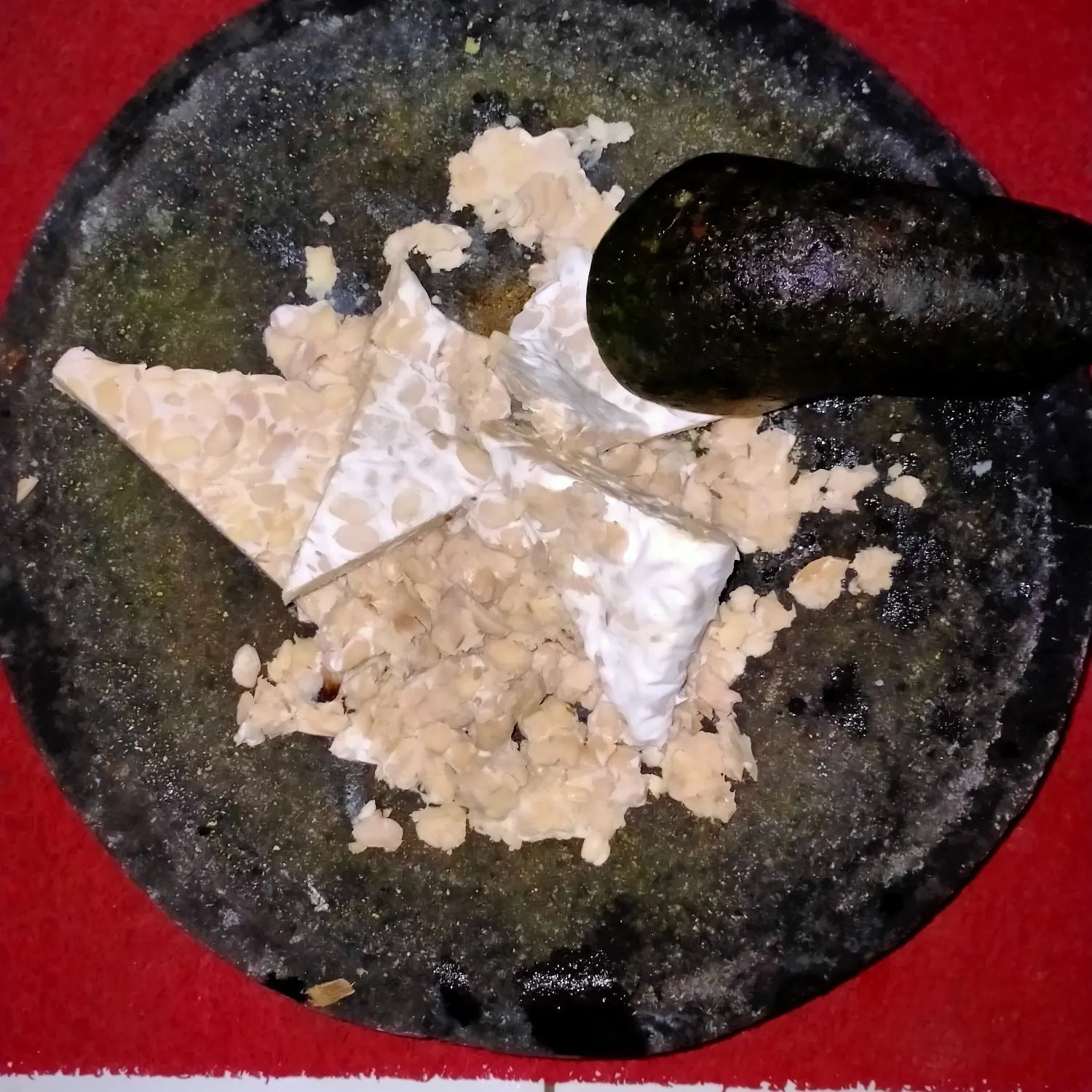 Step 1 Dadar Tempe Tepung Bumbu Putih