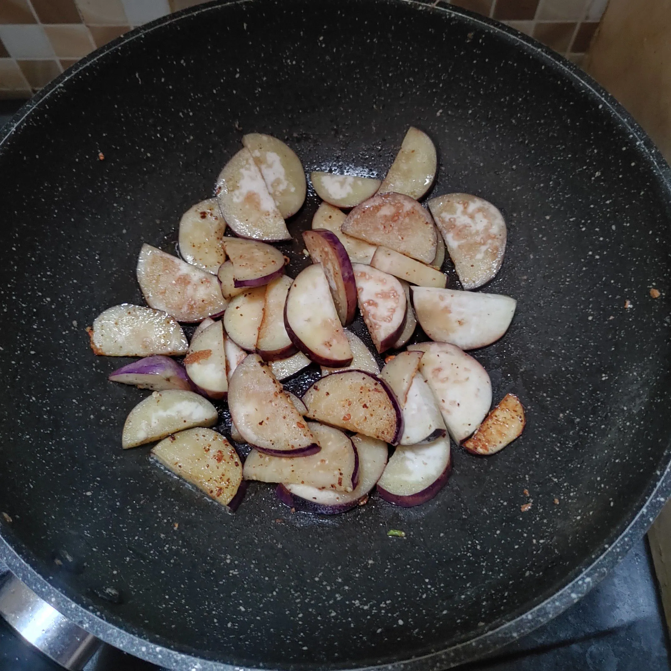 Step 3 Tumis Pedas Tempe Terong Kacang