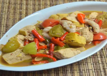 Cumi Asin Tahu Tumis Cabe Ijo
