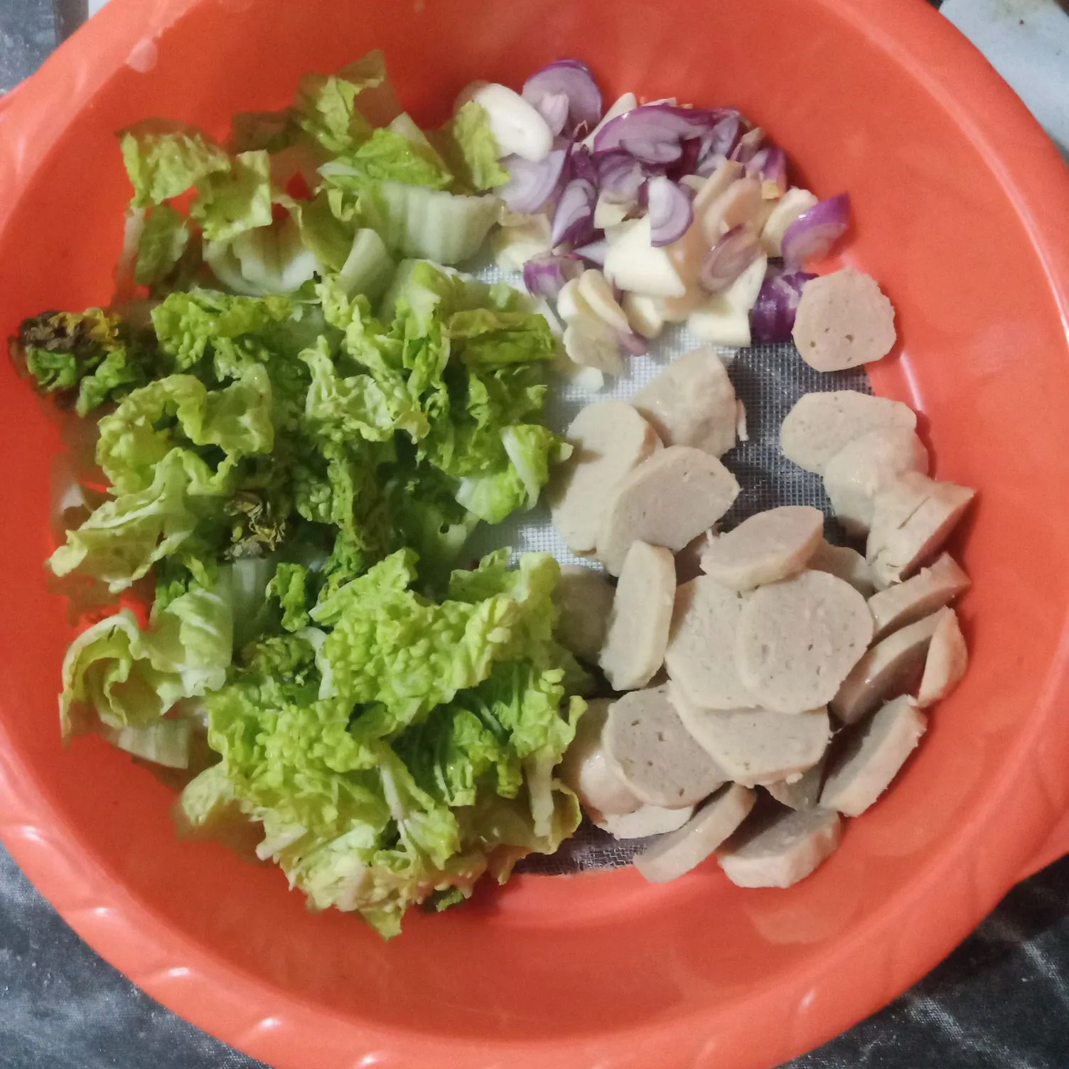 Step 1 Mie Goreng Sawi Putih