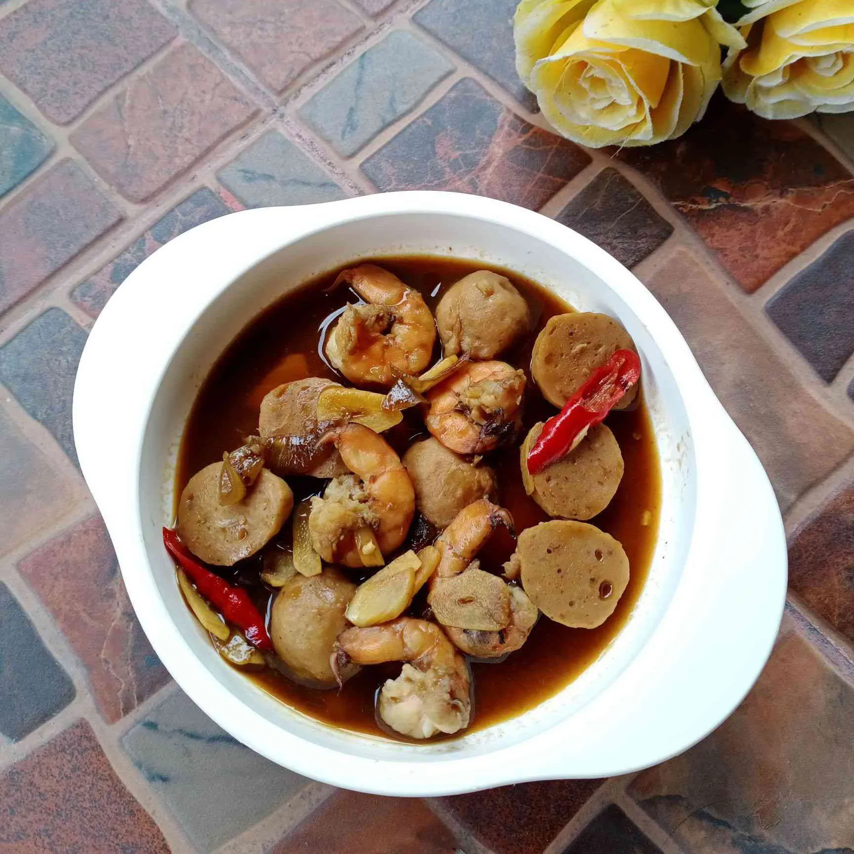 Udang Bakso Saos Tiram