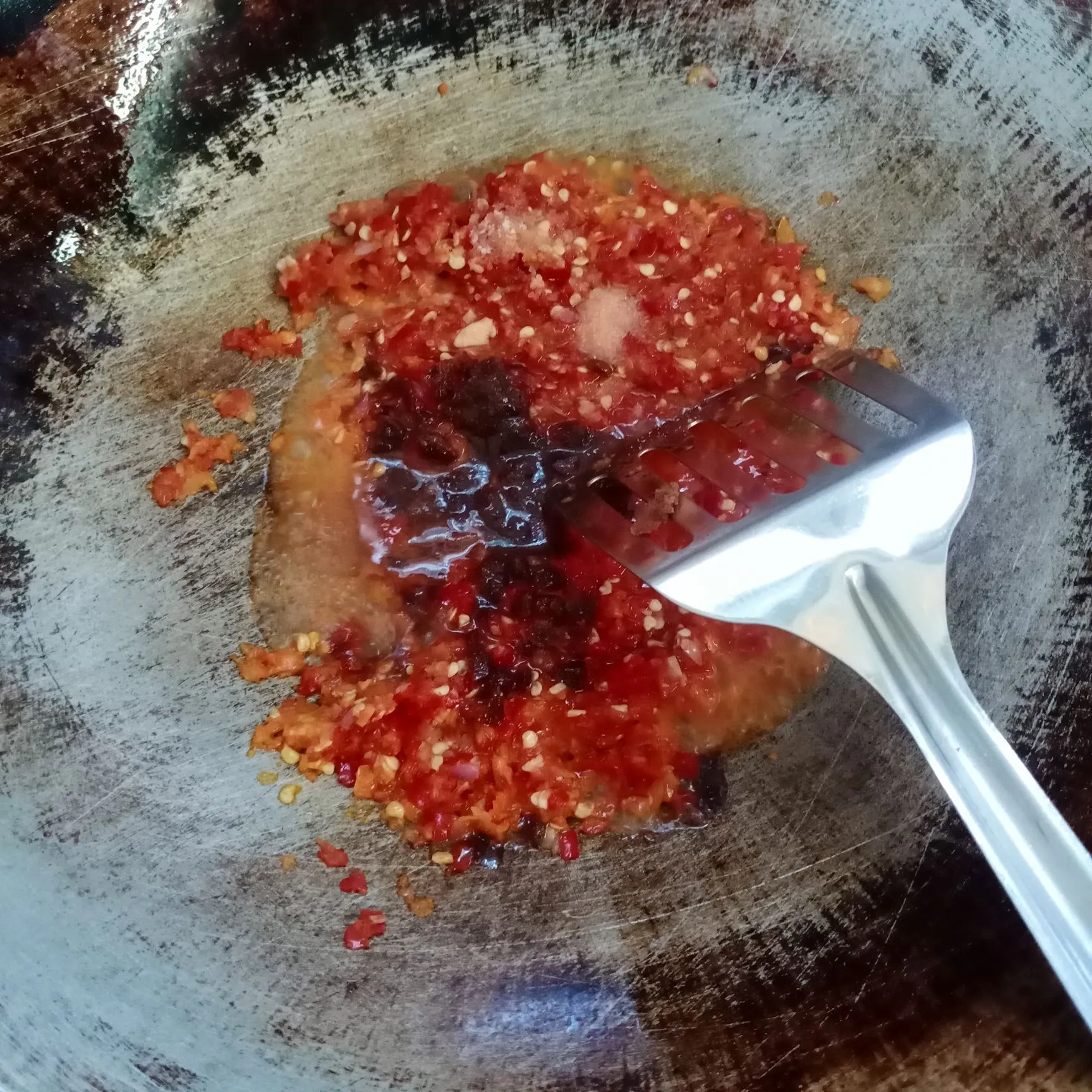 Step 3 Singkong Sambal Pedas Manis