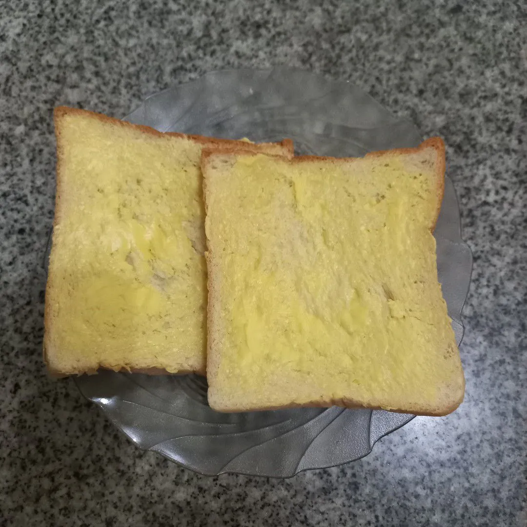 Step 2 Roti Panggang Cokelat Kacang