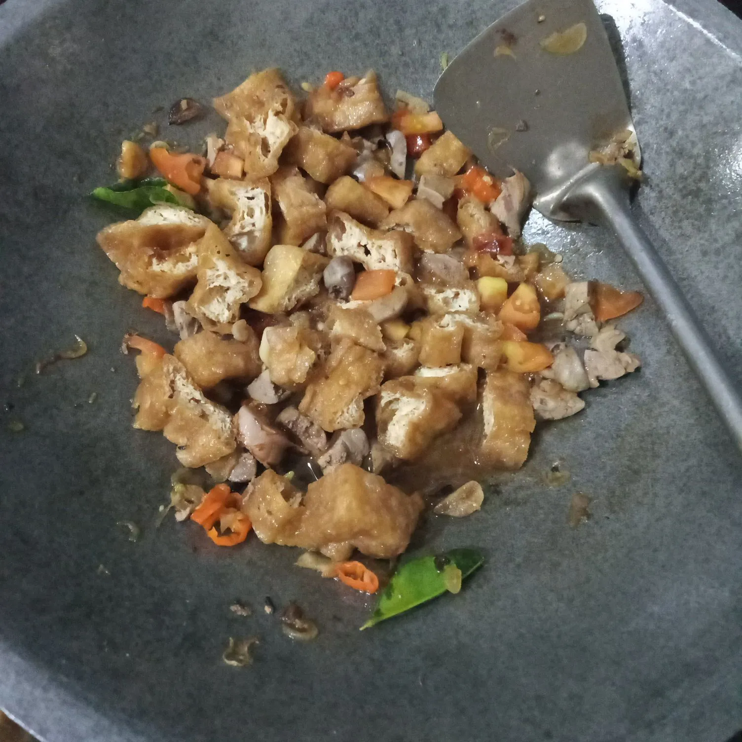 Step 6 Oseng Tahu Kulit Hati Ayam