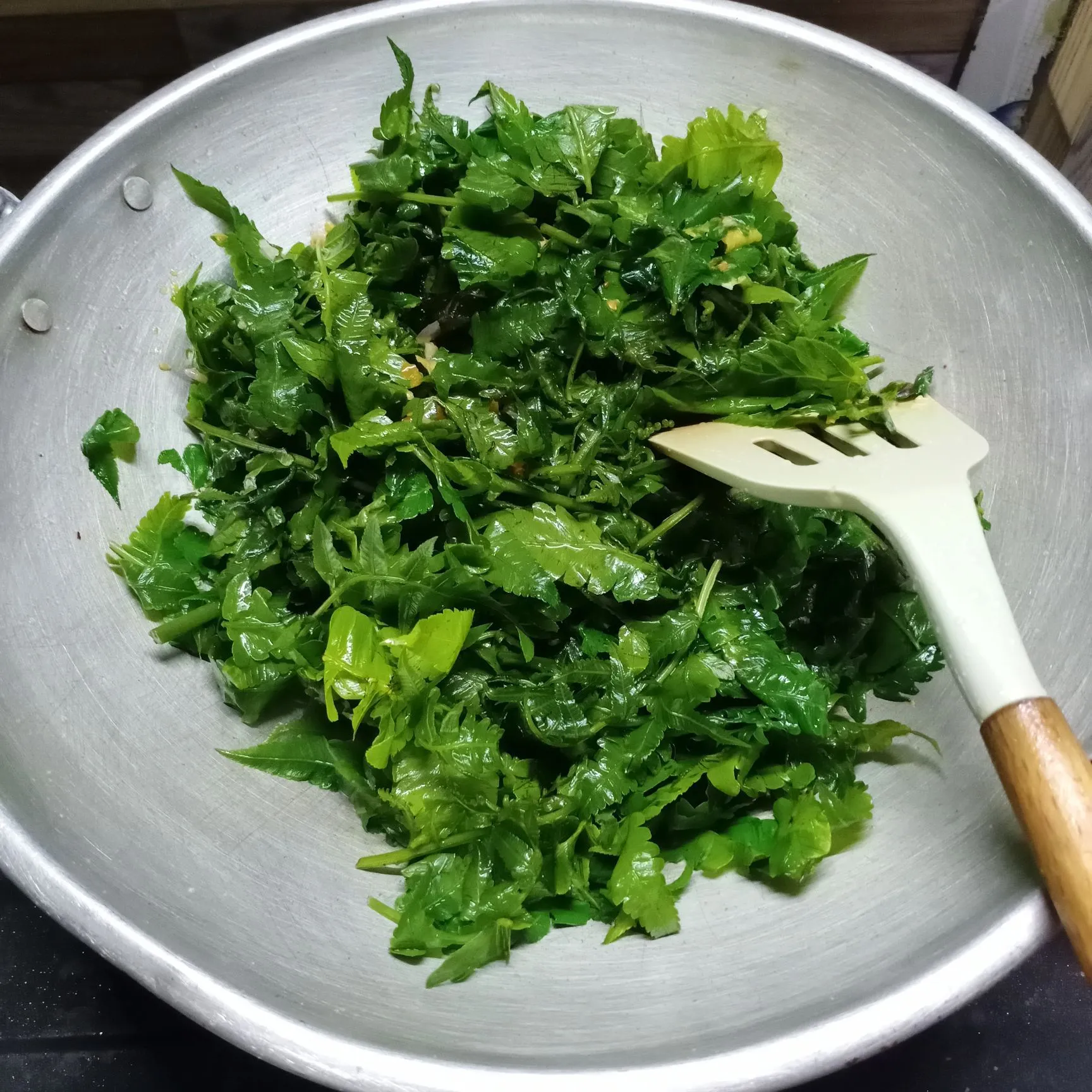 Step 4 Bunga Pepaya Tumis Saus Tiram