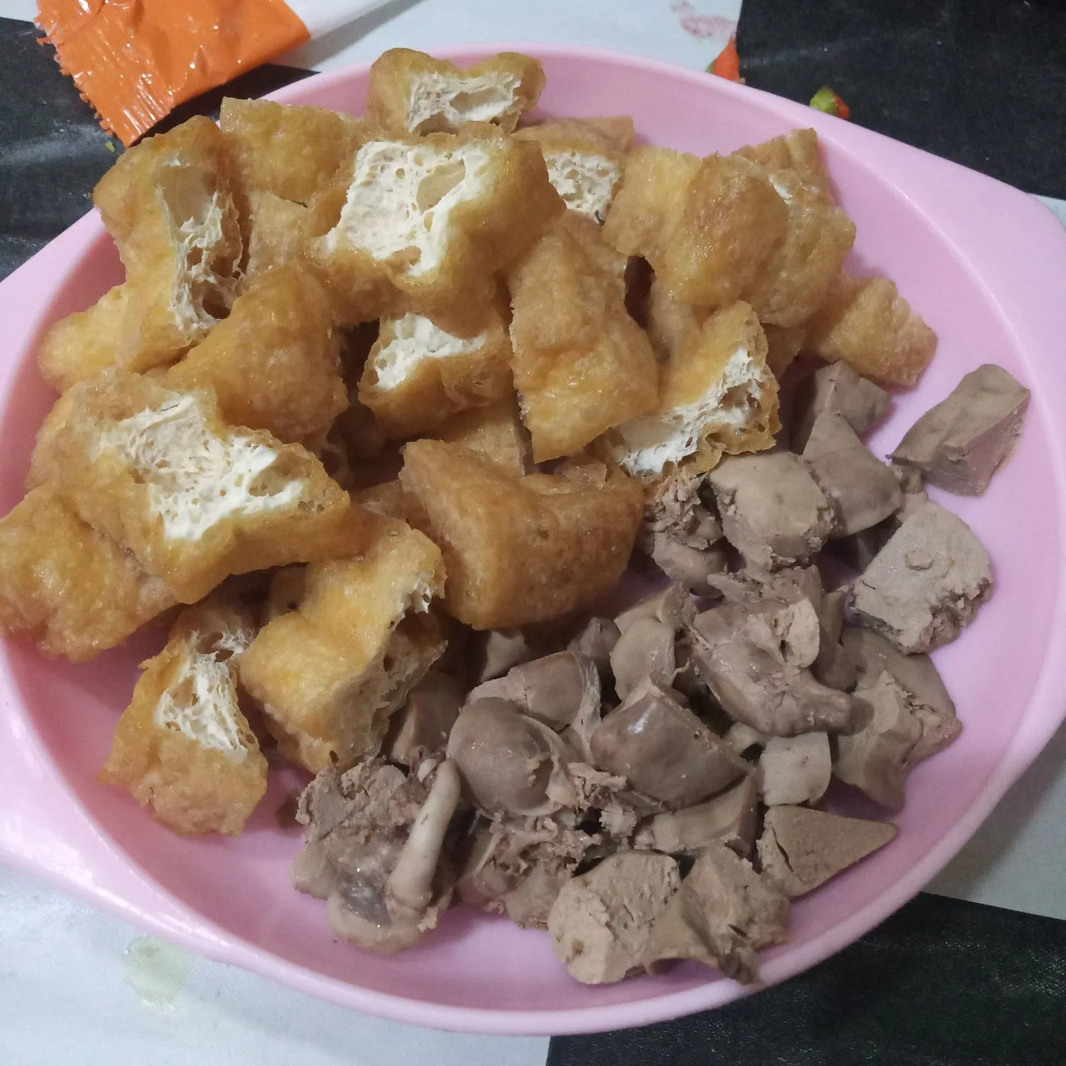 Step 1 Oseng Tahu Kulit Hati Ayam