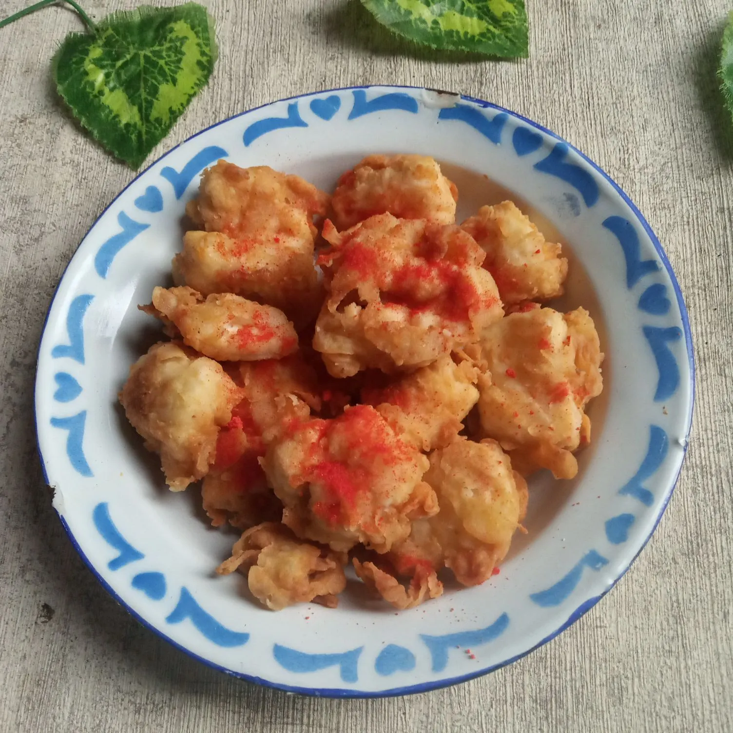 Step 6 Tahu Goreng Kremes Tabur Balado