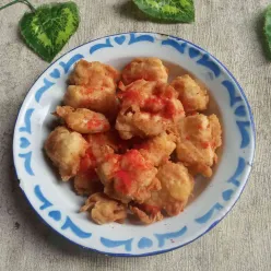 Tahu Goreng Kremes Tabur Balado